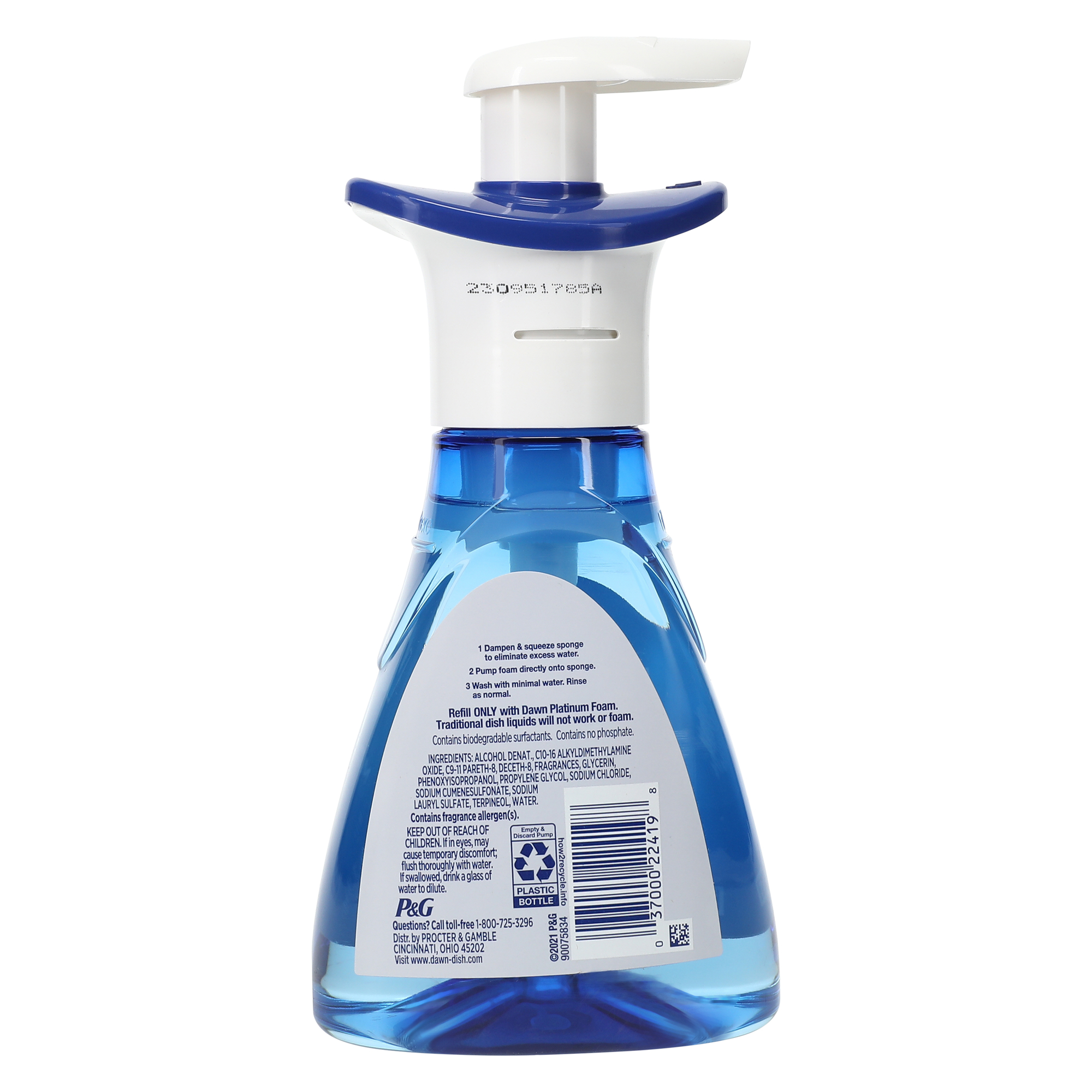 dawn® ultra platinum dishwashing foam 10.1 fl.oz