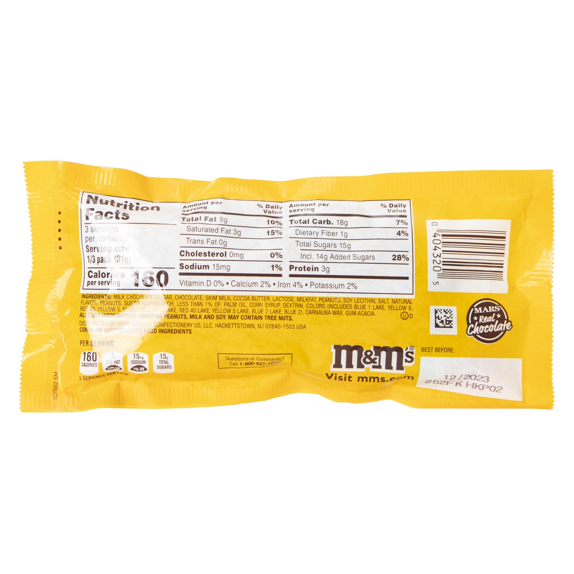 peanut m&m's® milk chocolate candies share size® bag 3.27oz