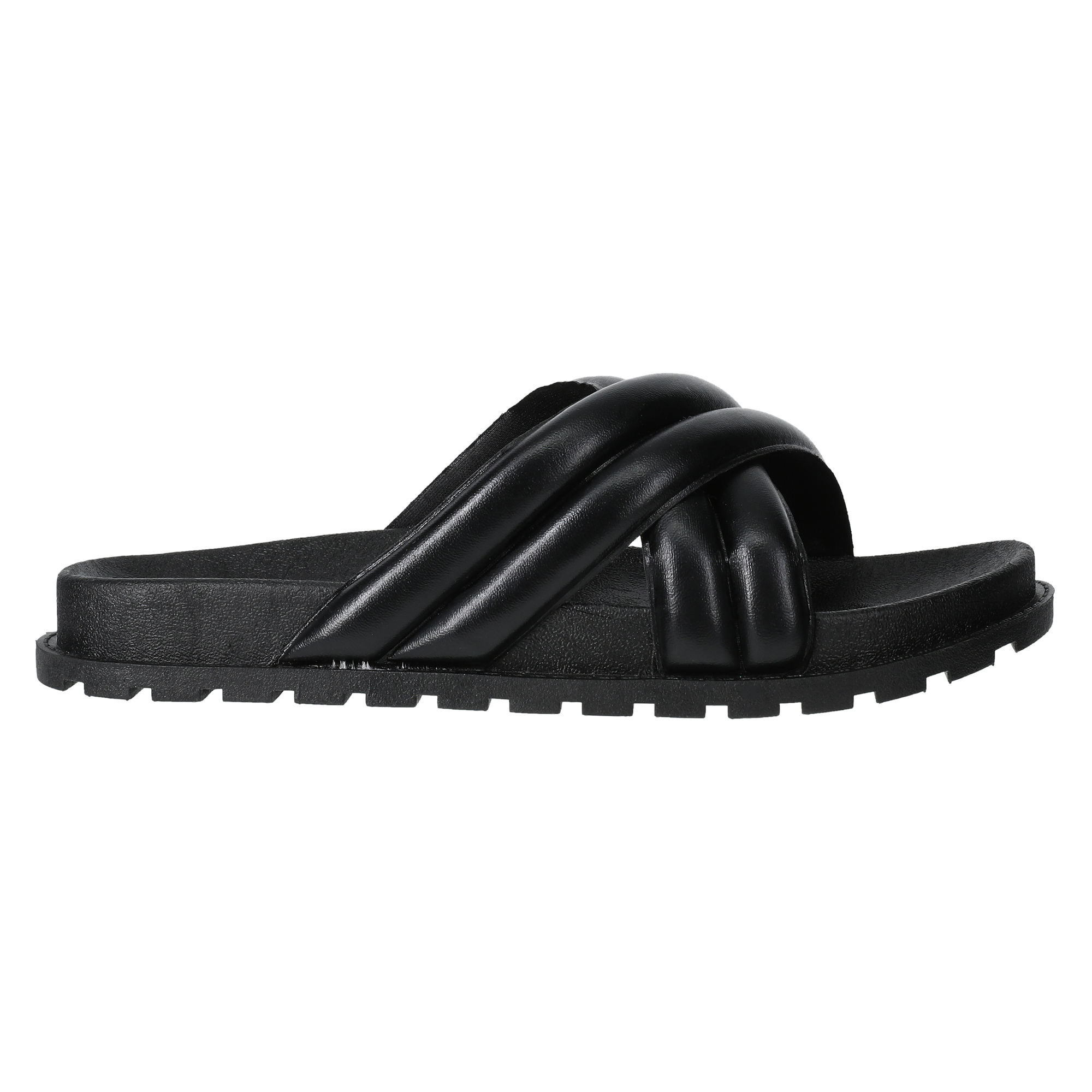 ladies black x-band sandals