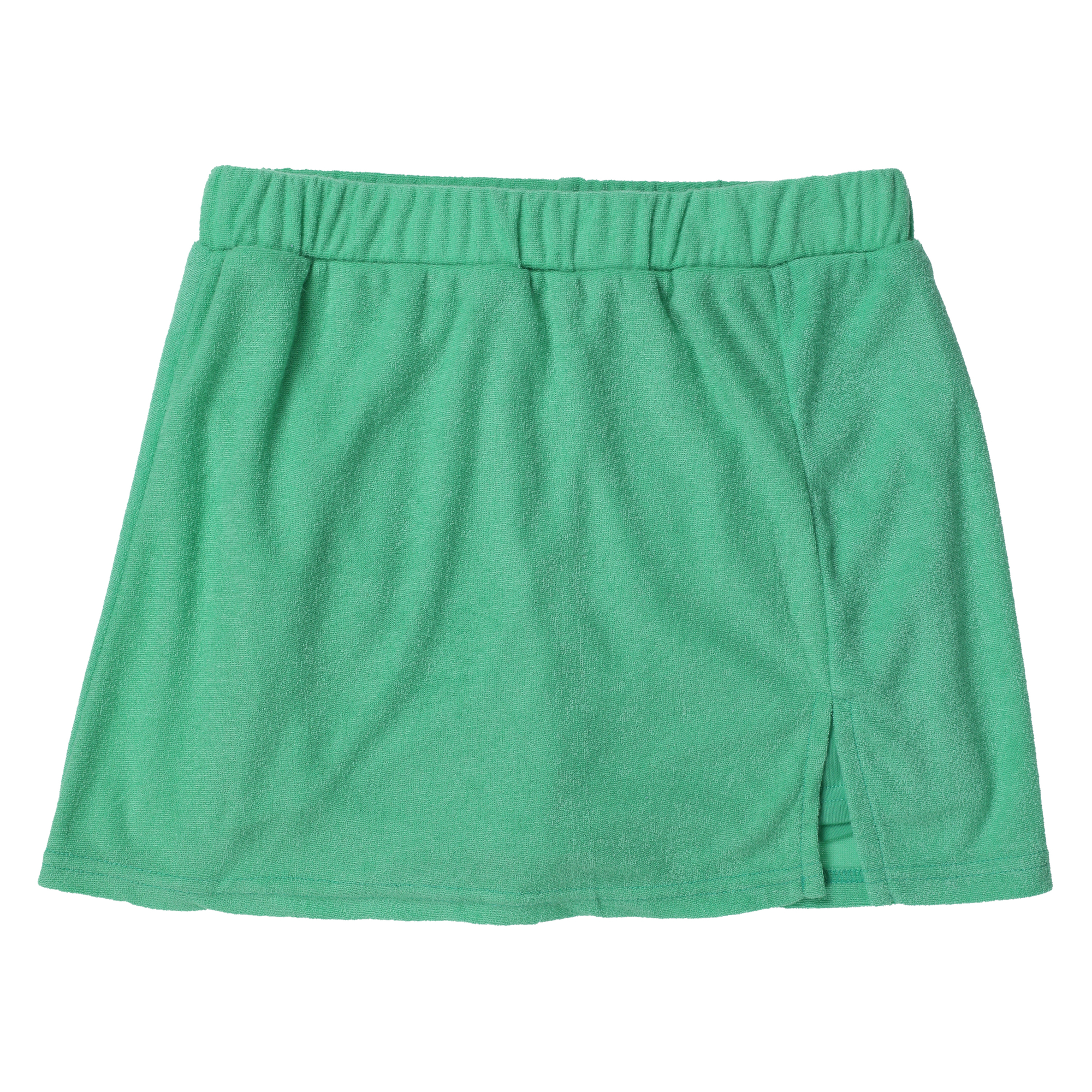 green terrycloth skort