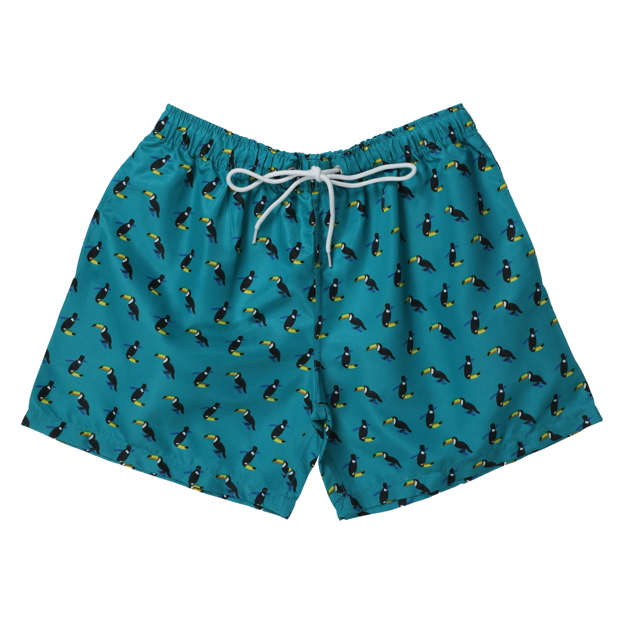 young men's teal toucan swim shorts | Five Below