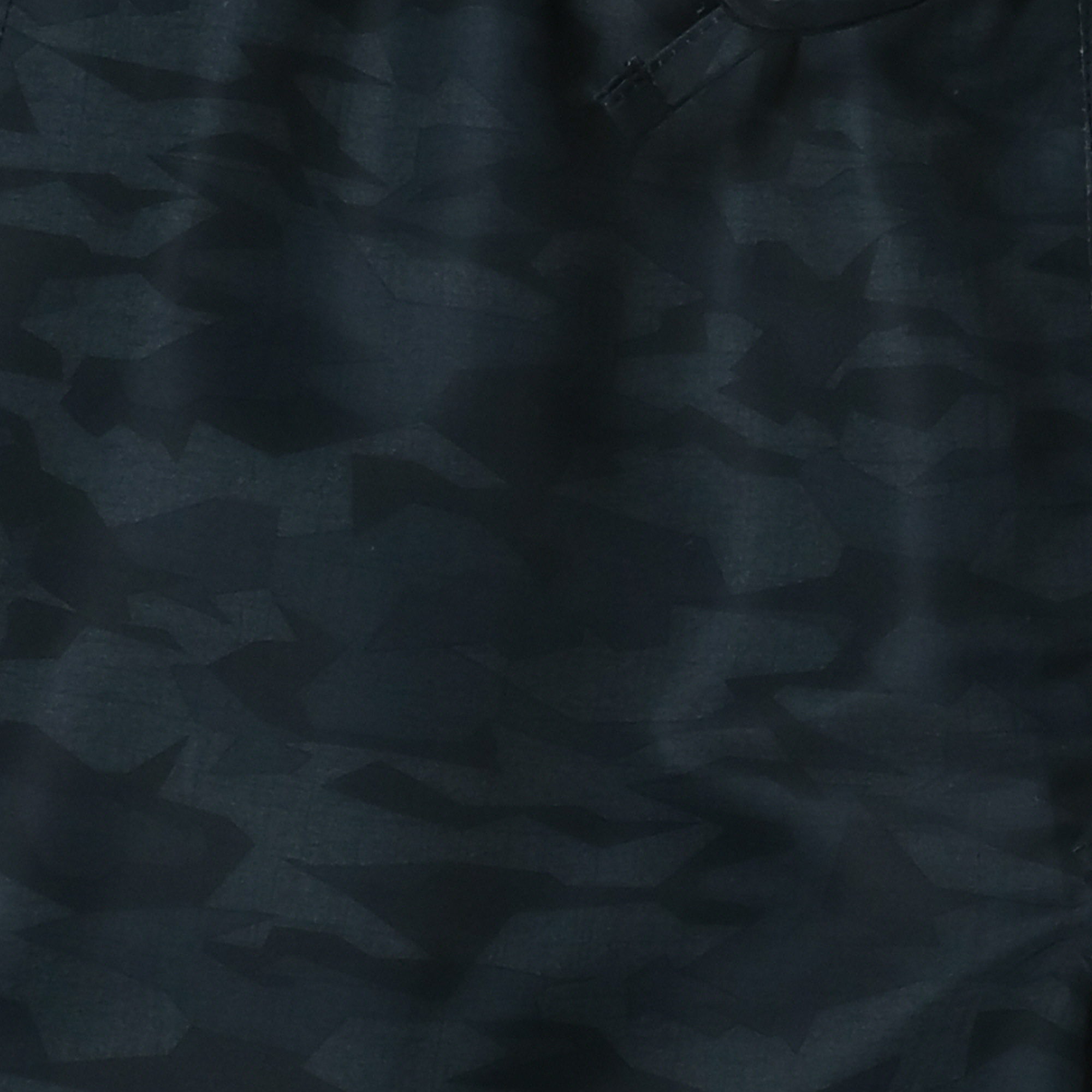 young mens black camo nylon shorts