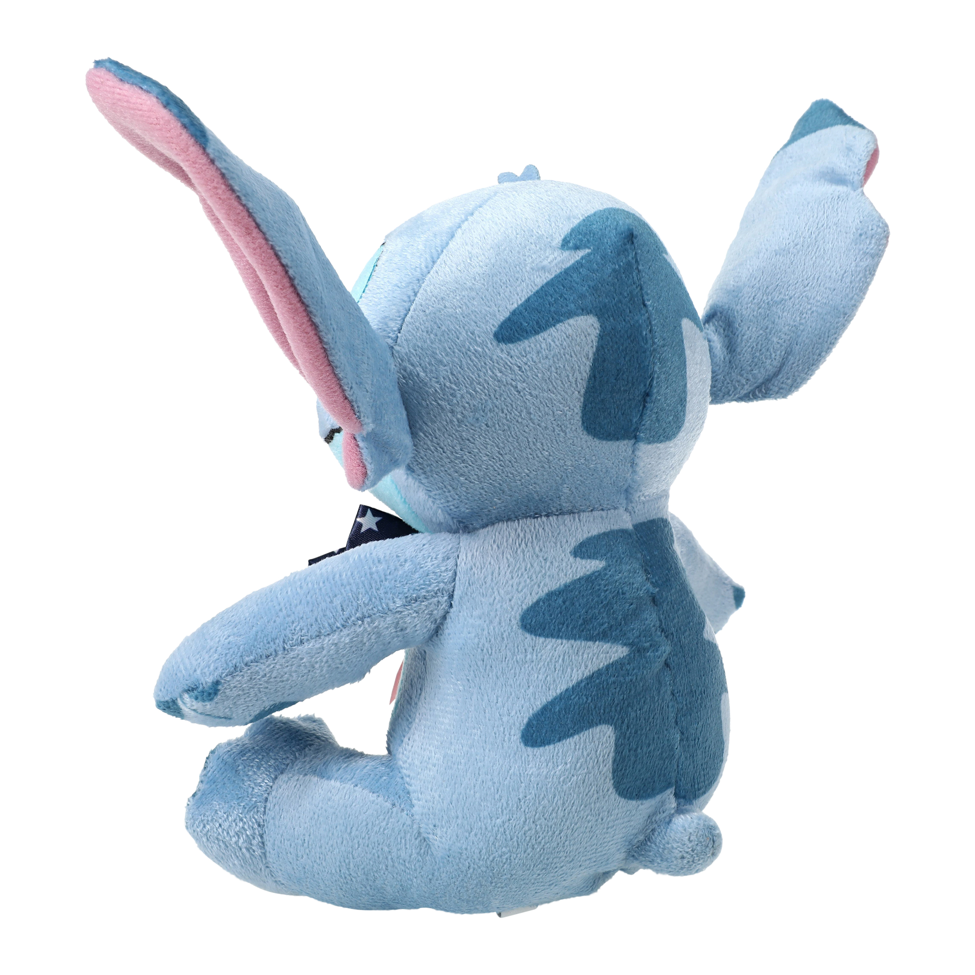 Disney Stitch stuffed animal with patriotic bowtie 8.6in