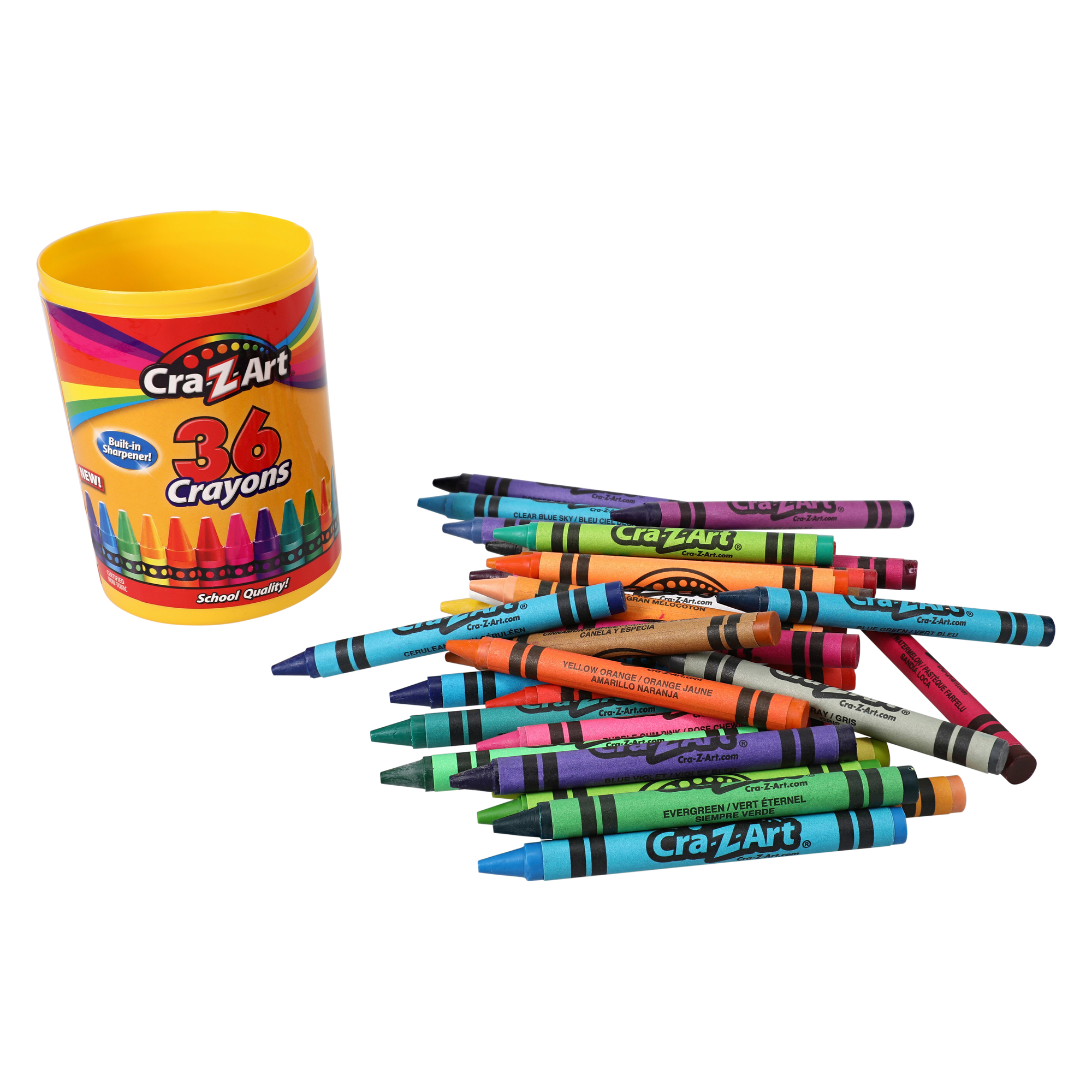 cra-z-art® 36 crayons in crayon-shape cannister | Five Below
