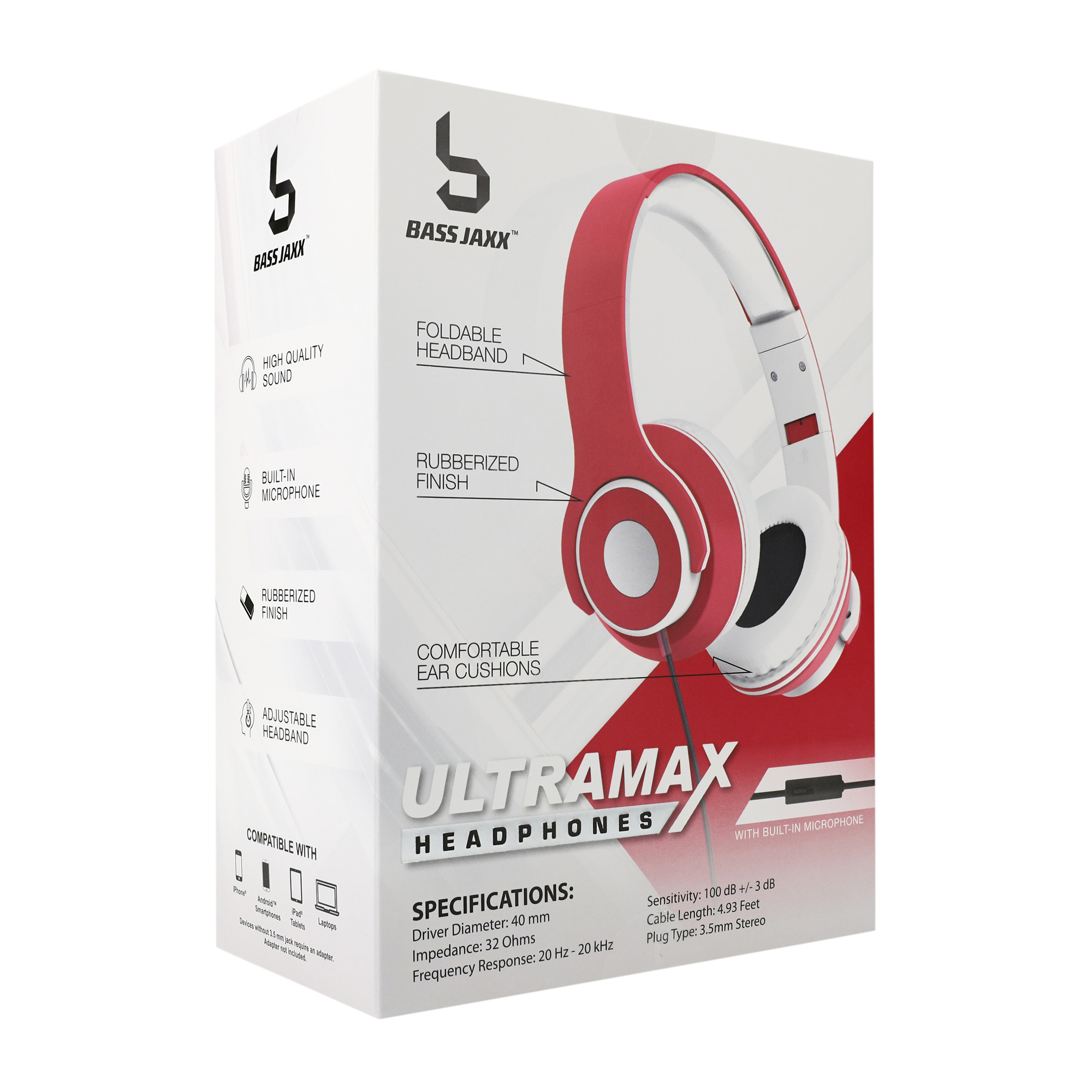 Five Below Ultramax adjustable over ear headphones with built in