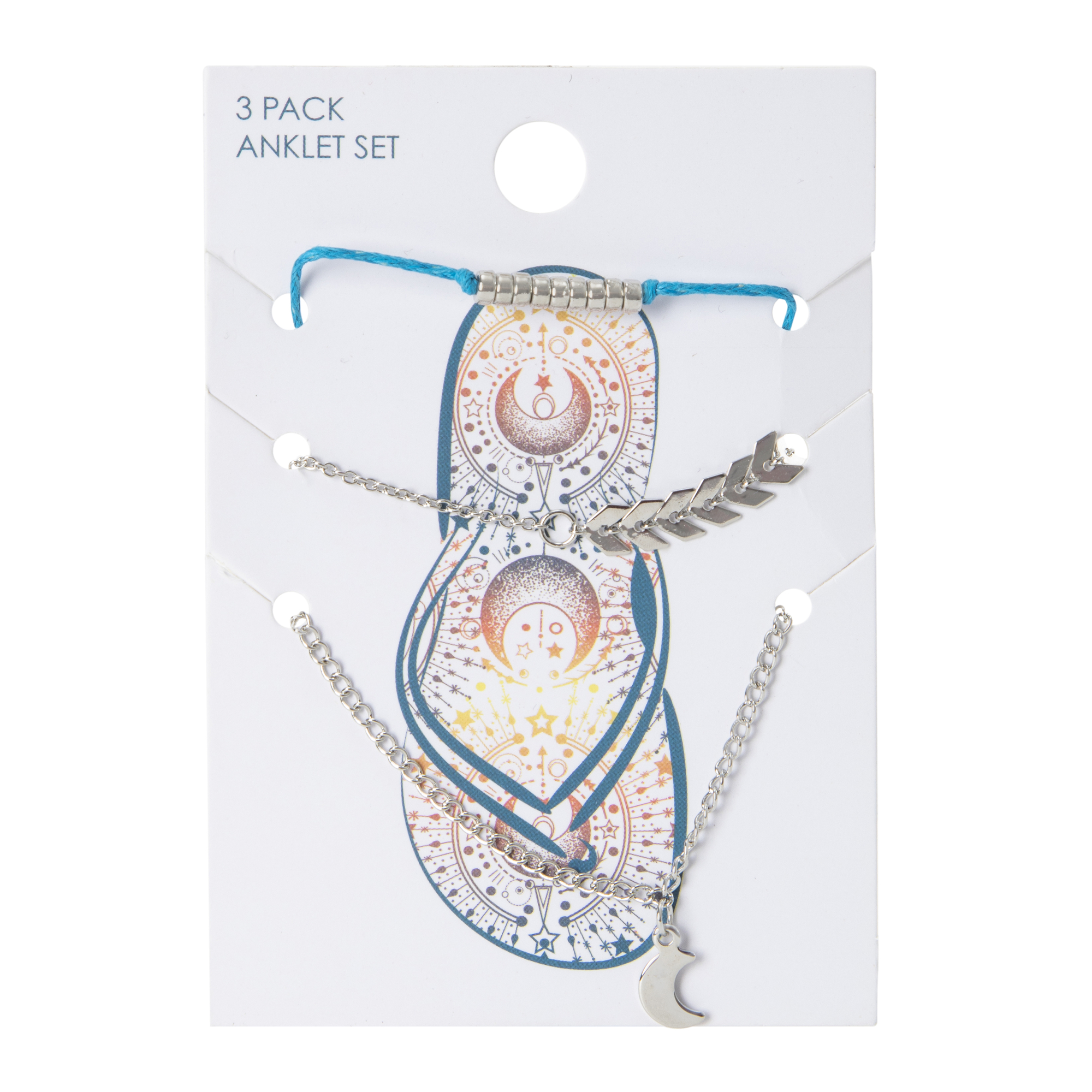 3-count anklet jewelry set