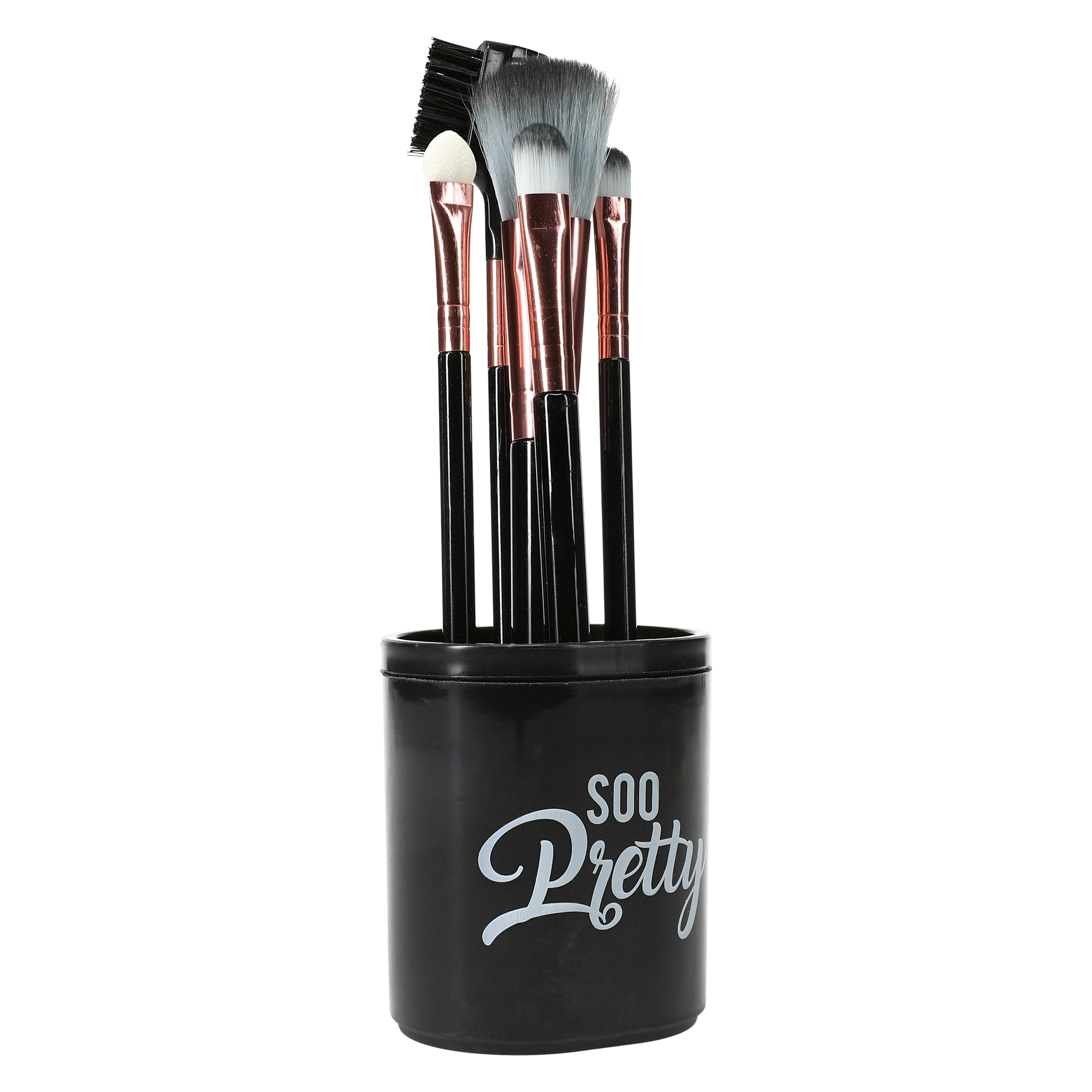 gina beauty™ makeup brush set with holder 6-piece