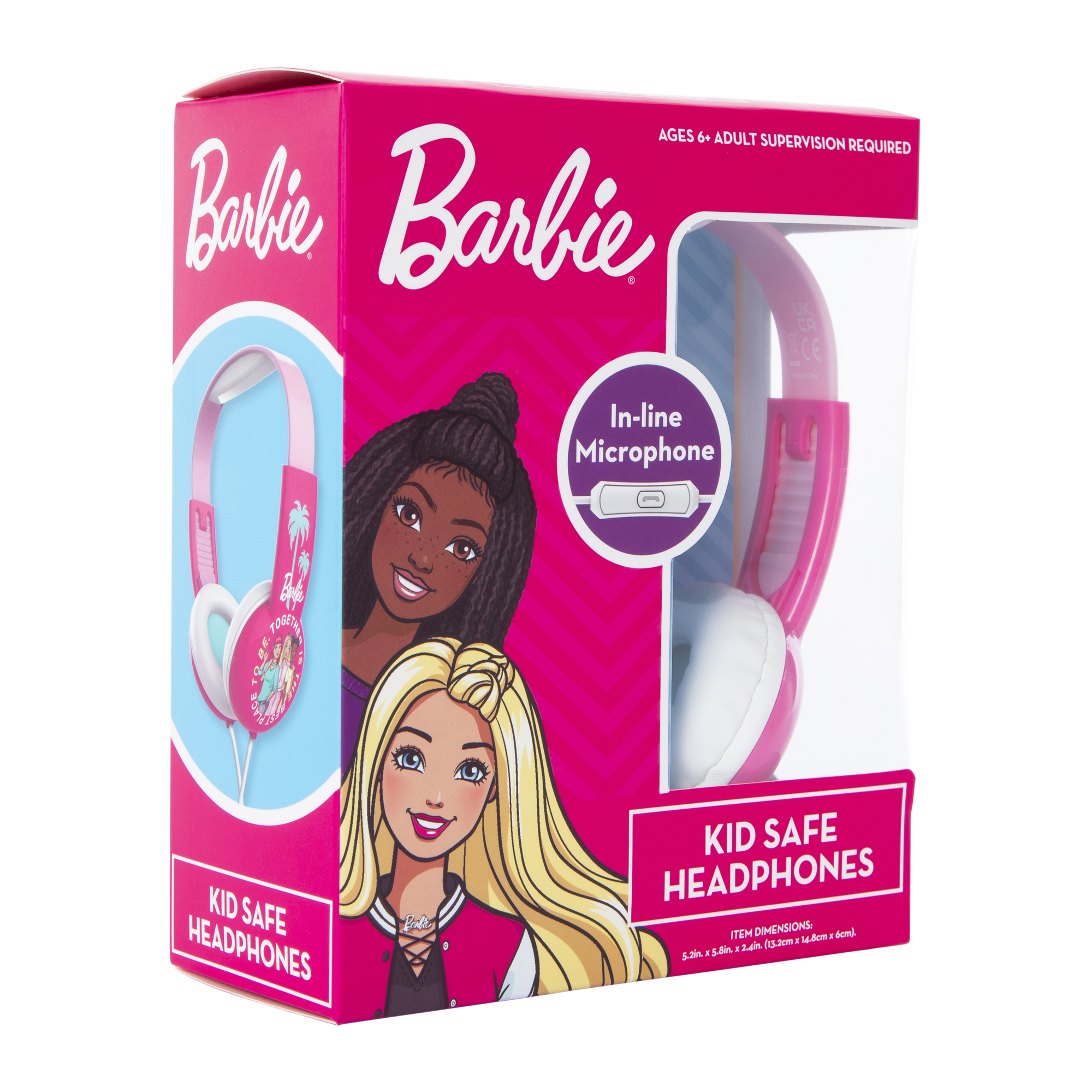 barbie® kid-safe wired headphones with mic