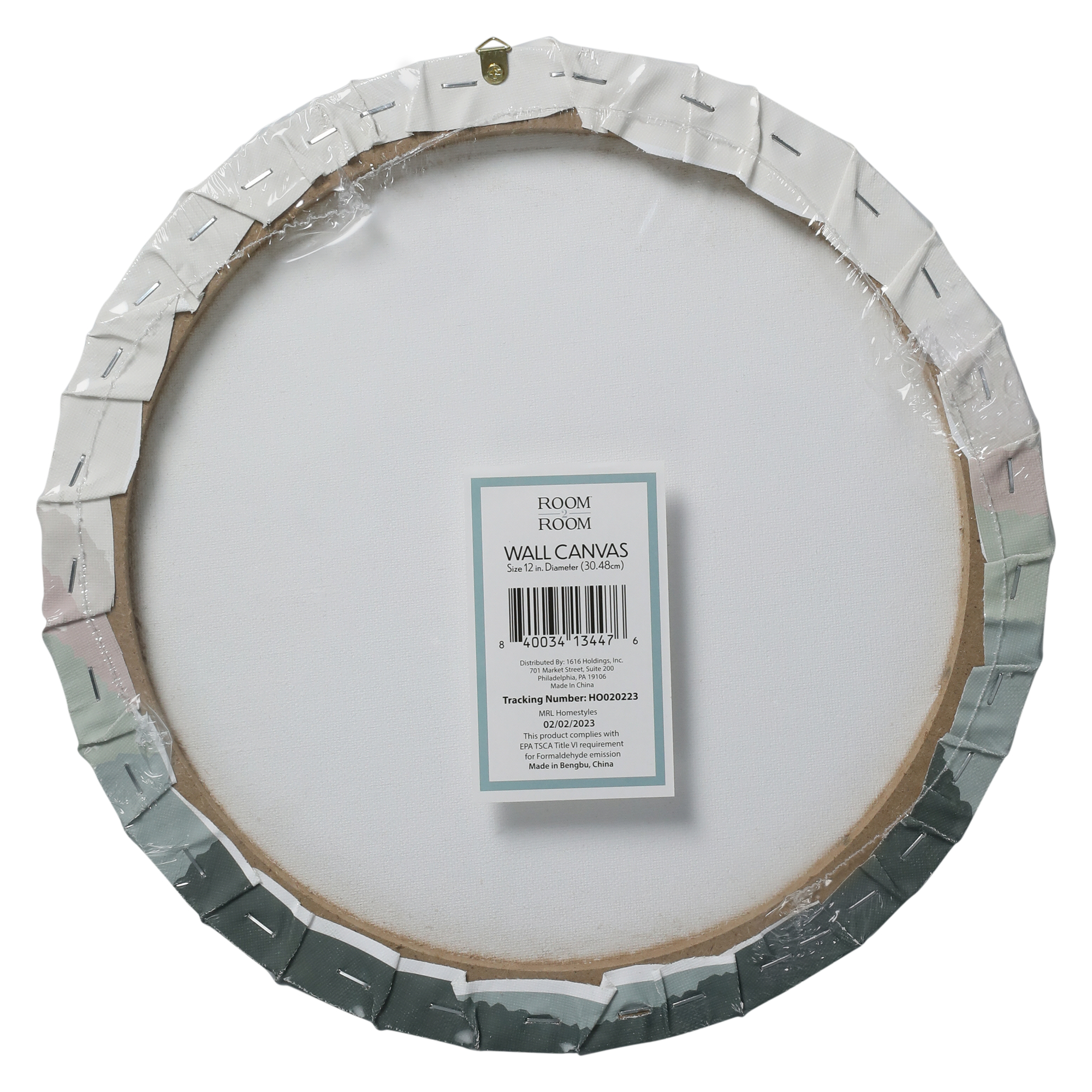 round canvas wall art 12in