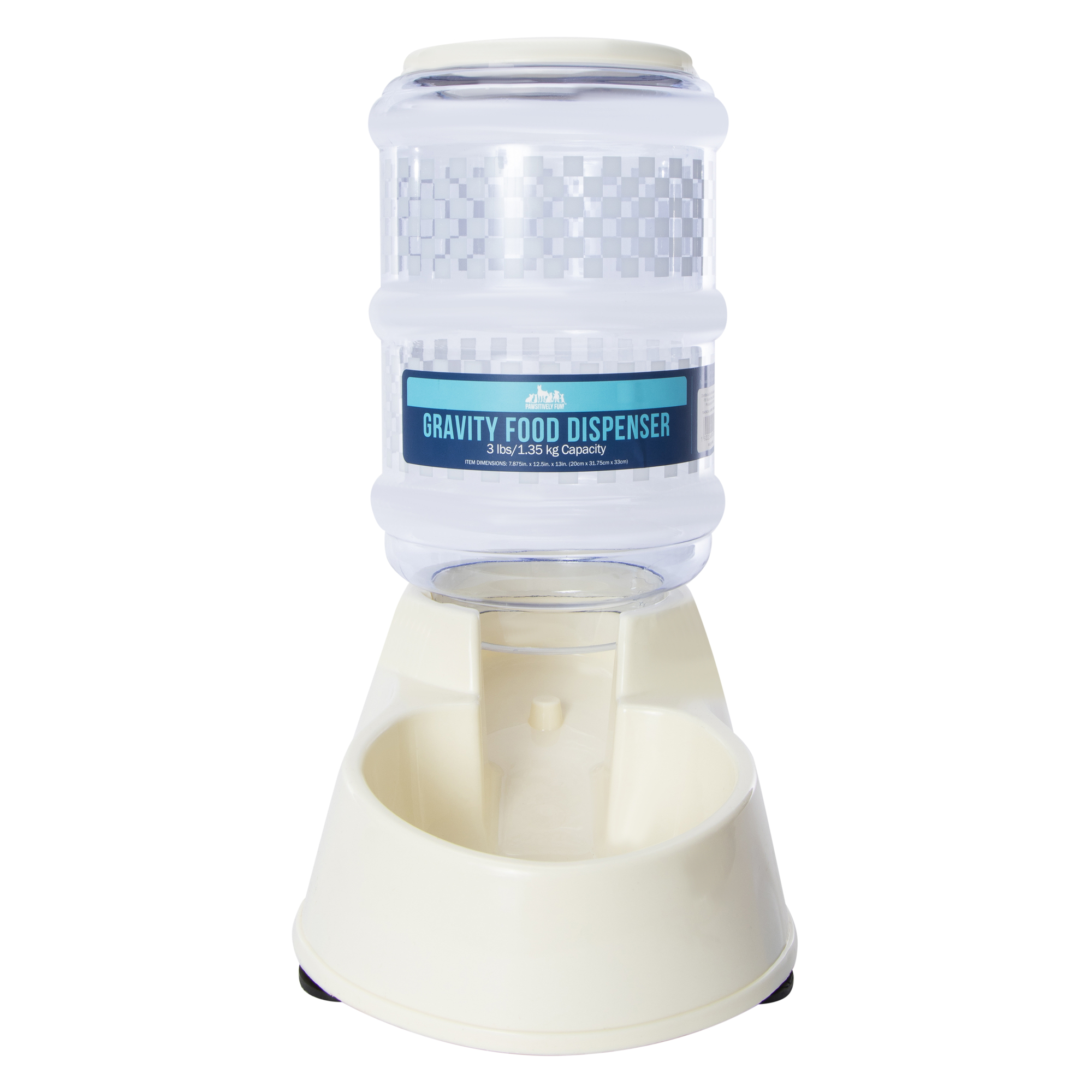gravity pet food dispenser bowl, 3lb capacity