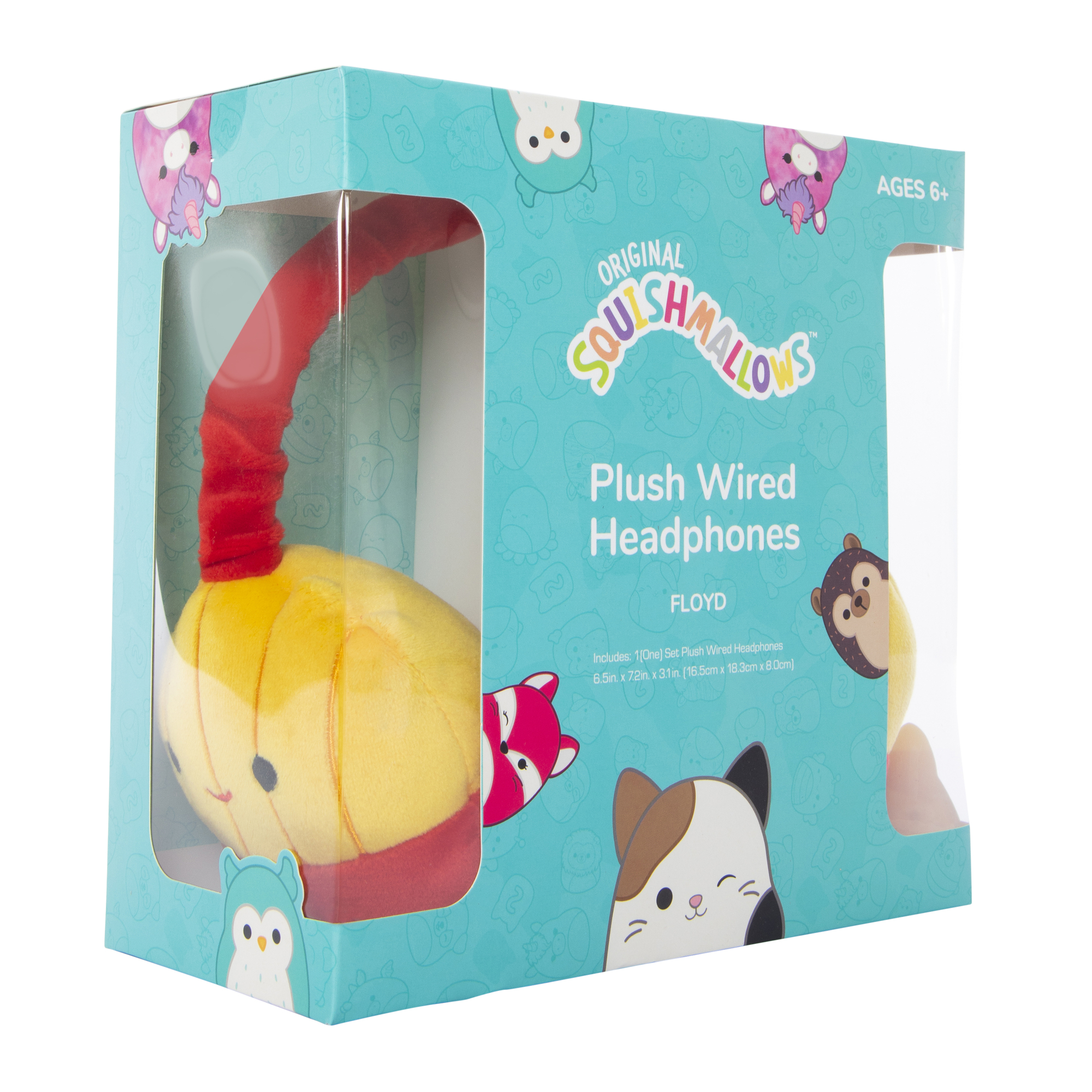 squishmallows™ plush wired headphones