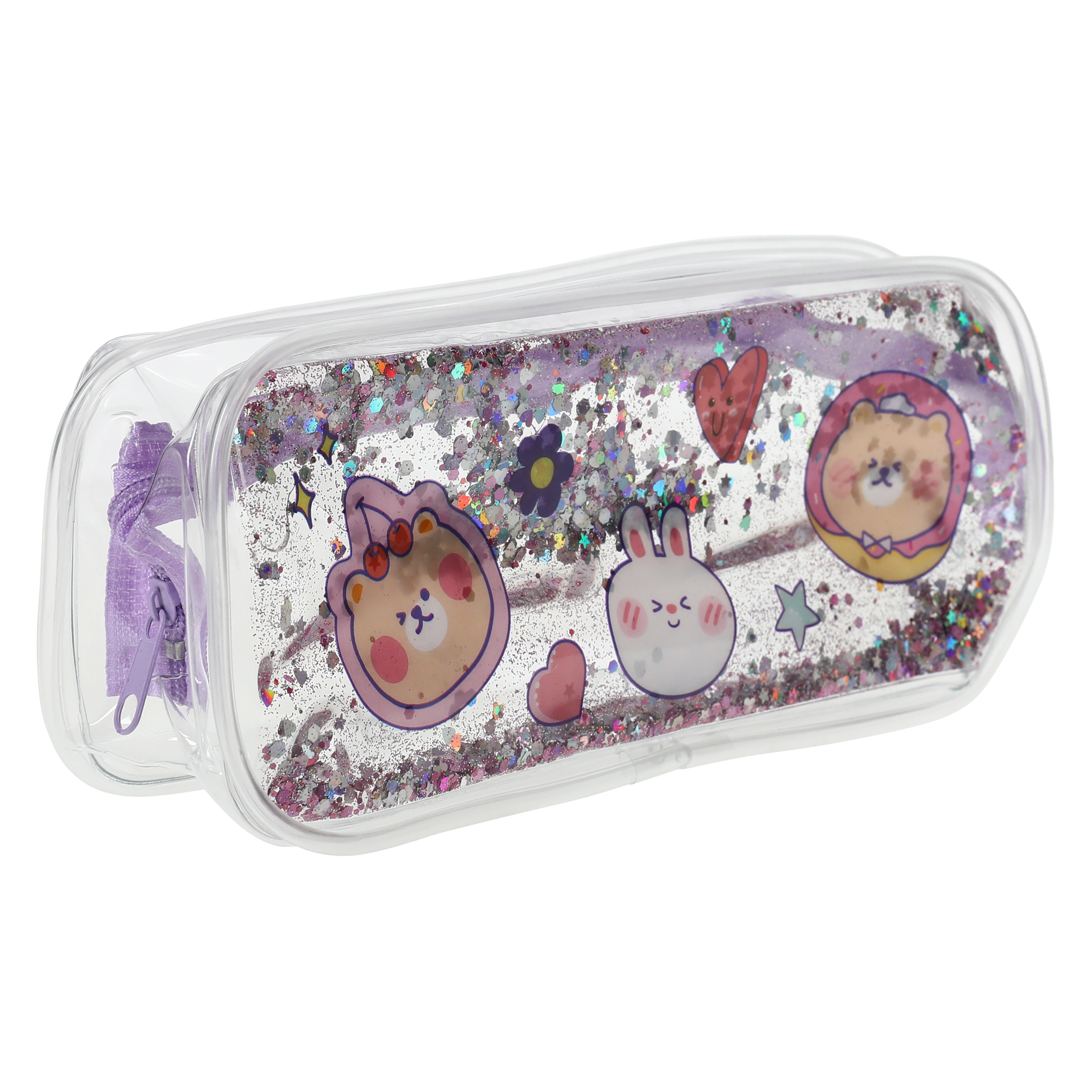 kawaii glitter pencil case 8in