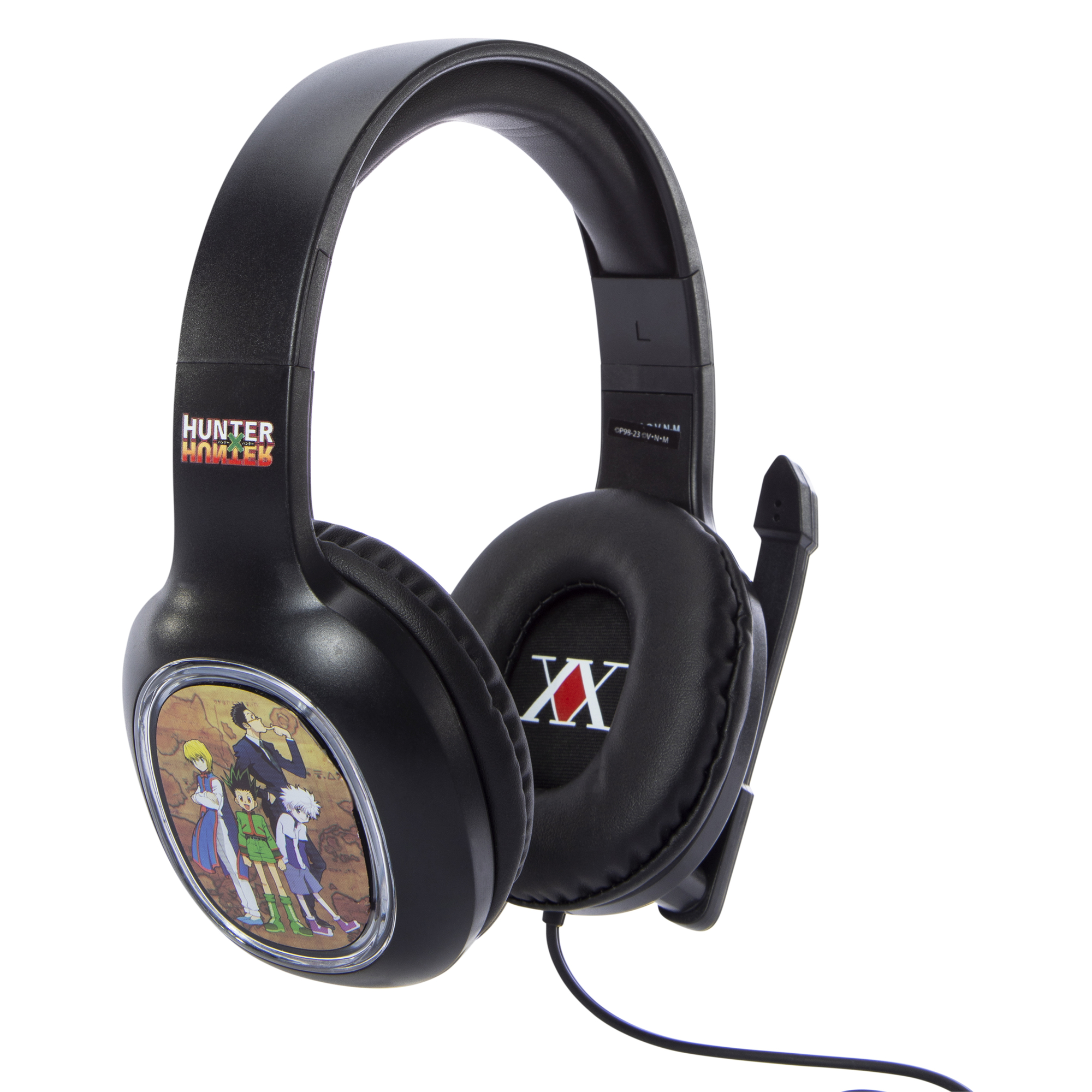 hunter x hunter wired LED gaming headphones with rotating microphone