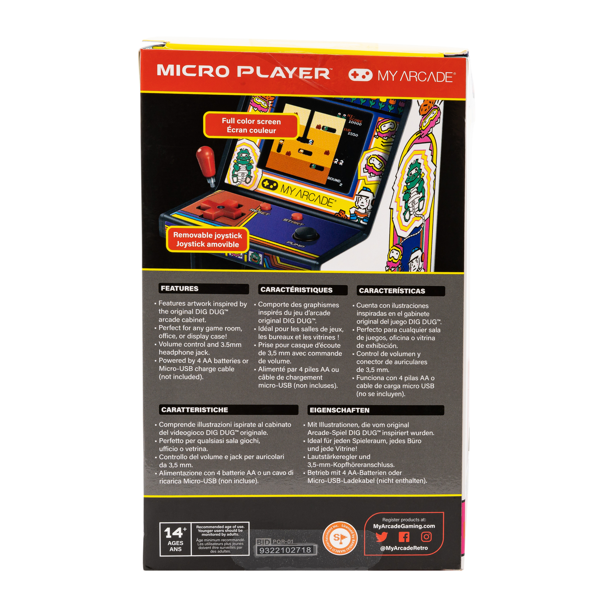 dig dug™ micro player retro arcade game