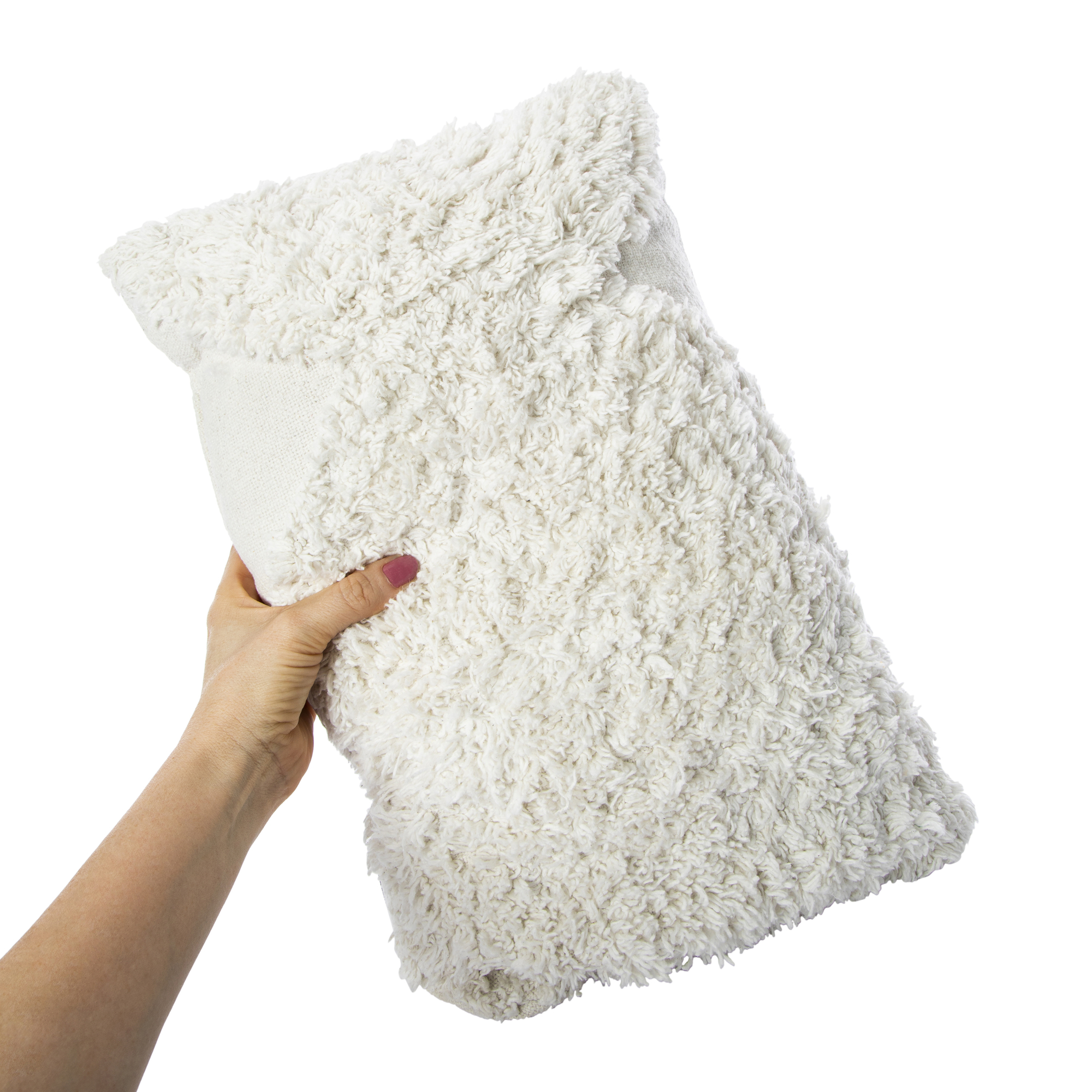 tufted curve pillow 12in x 20in