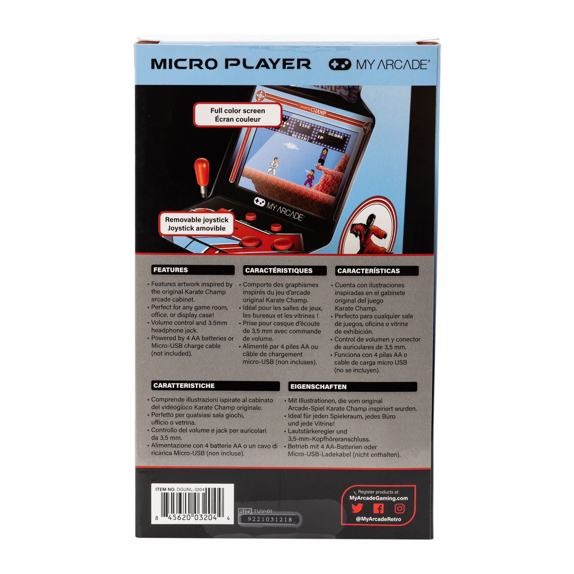 karate champ™ micro player retro arcade game