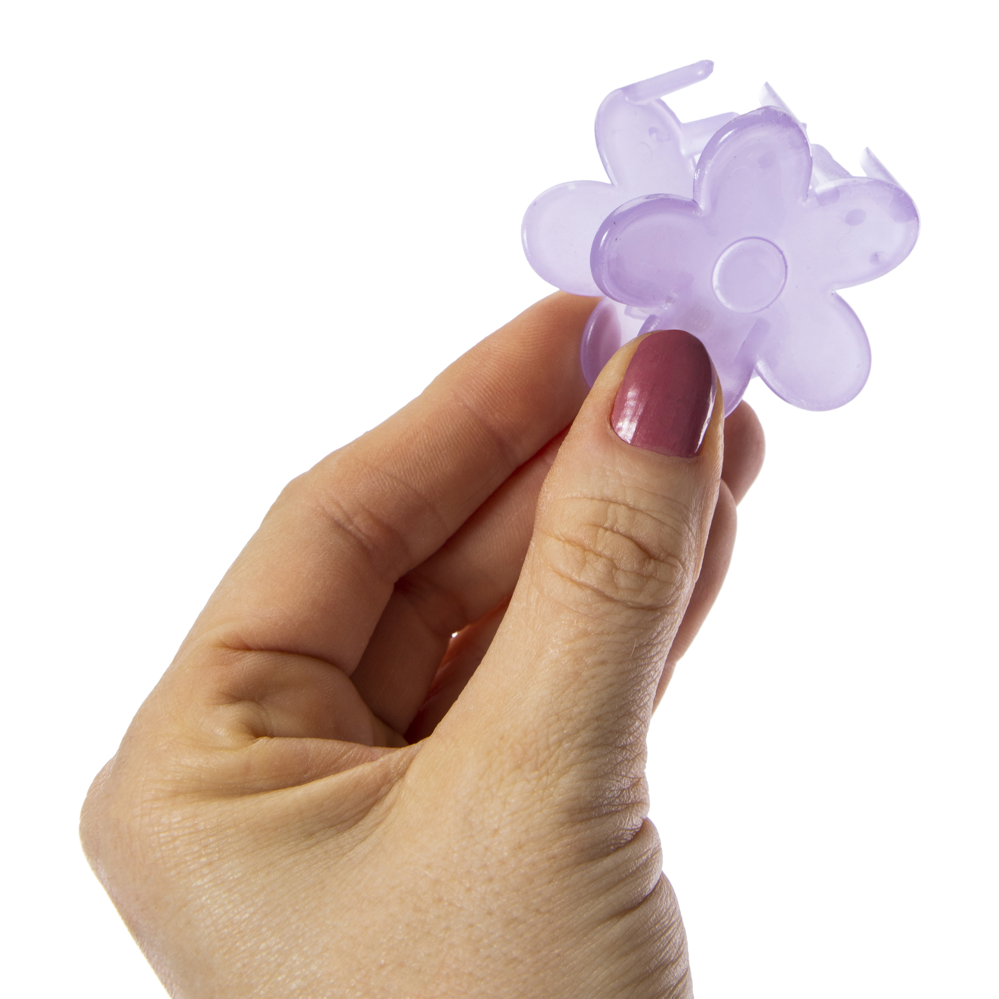 Flower Claw Clips 7-Count - Tortoiseshell & Purple