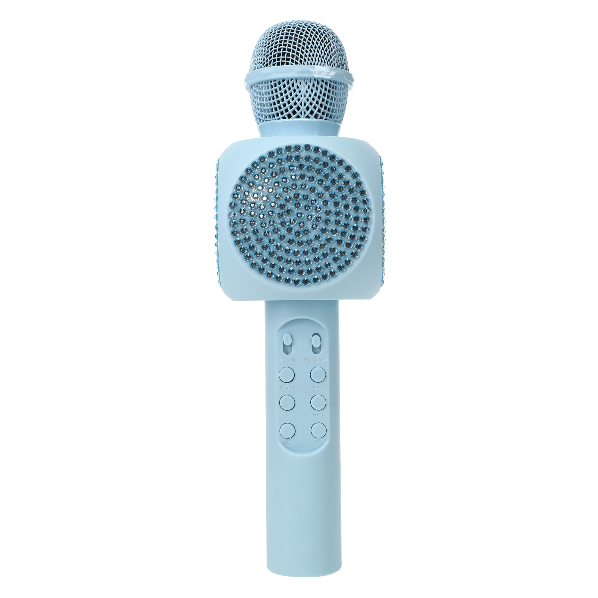 bluetooth karaoke LED bling mic with speaker