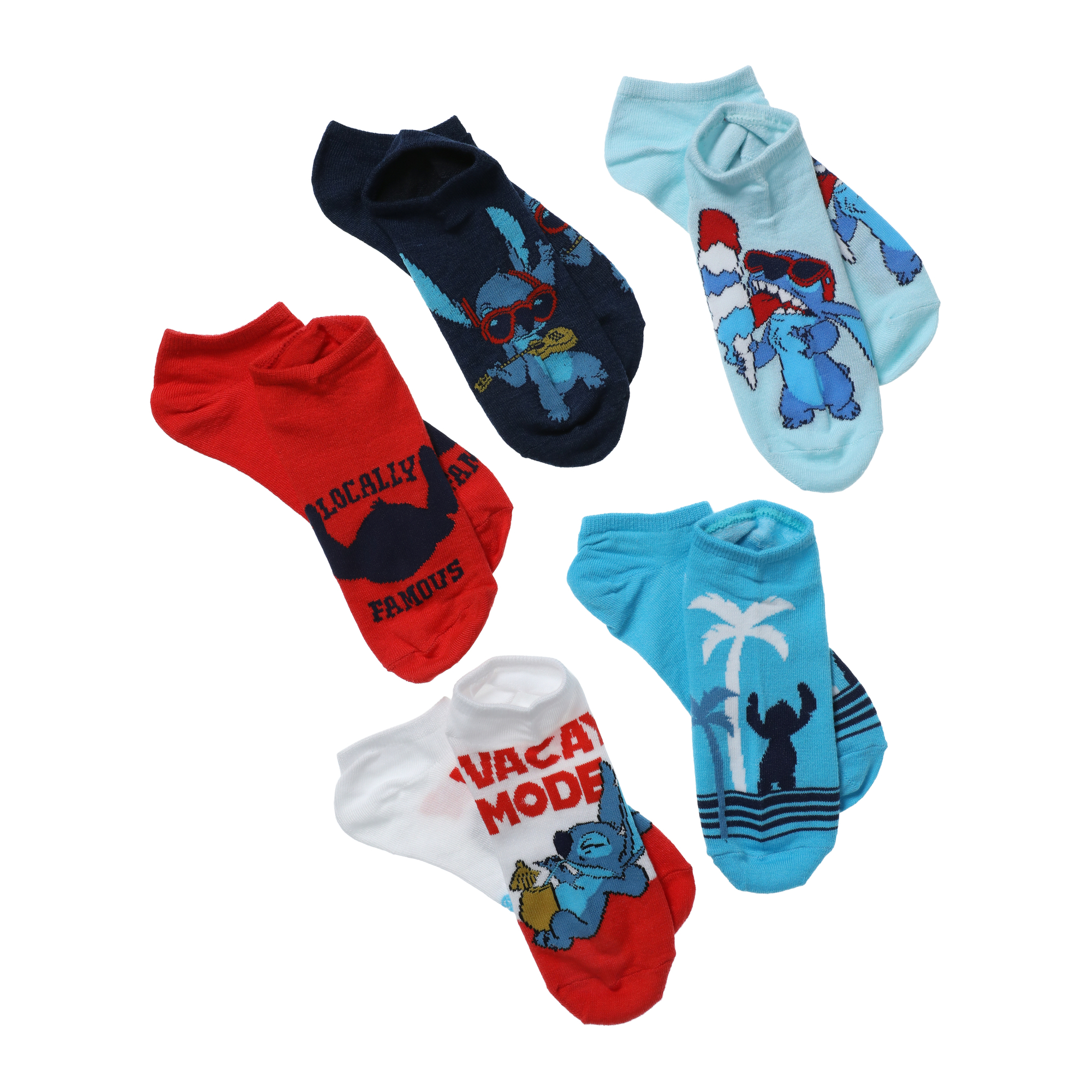 Disney Lilo & Stitch ladies ankle socks 5-pack