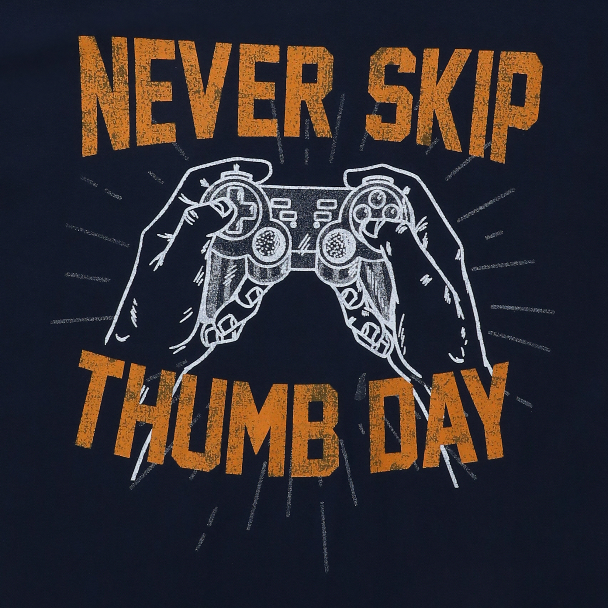'never skip thumb day' gamer graphic tee