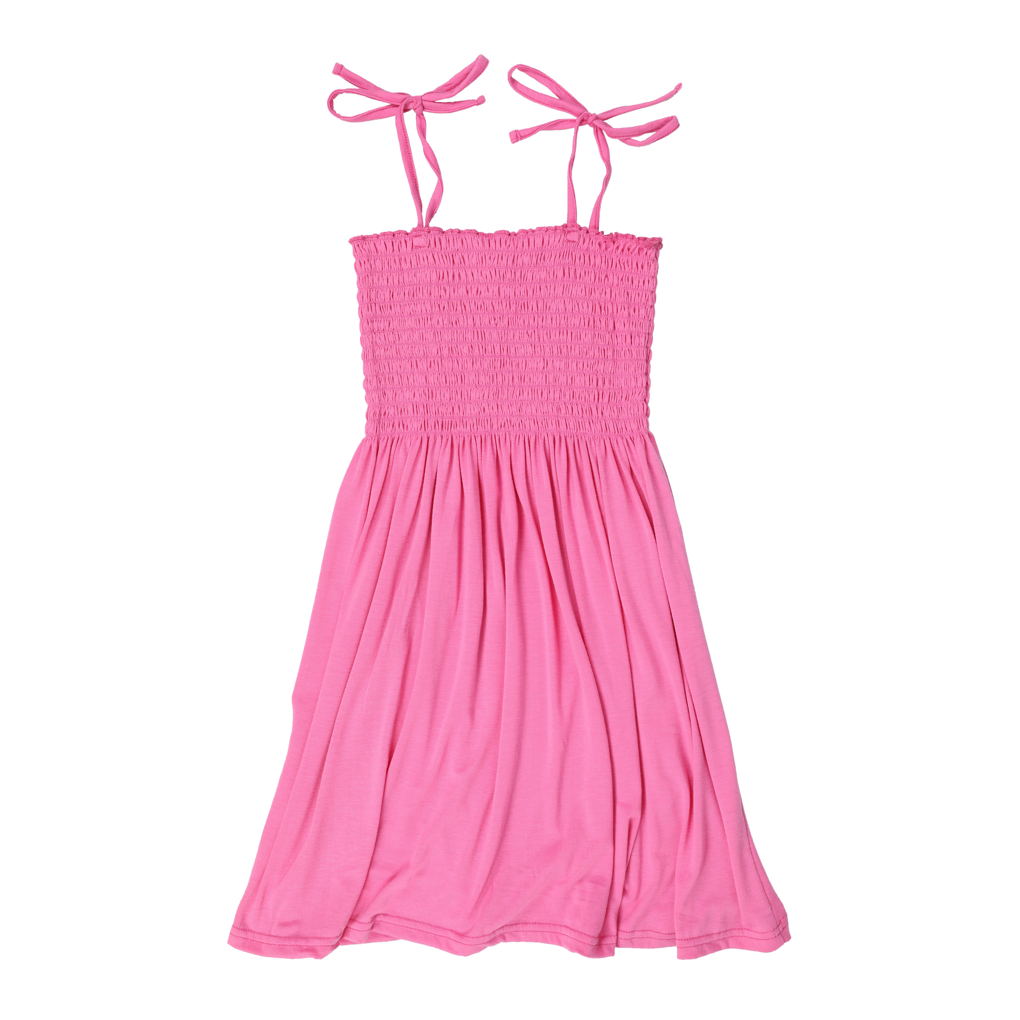 pink smocked sundress