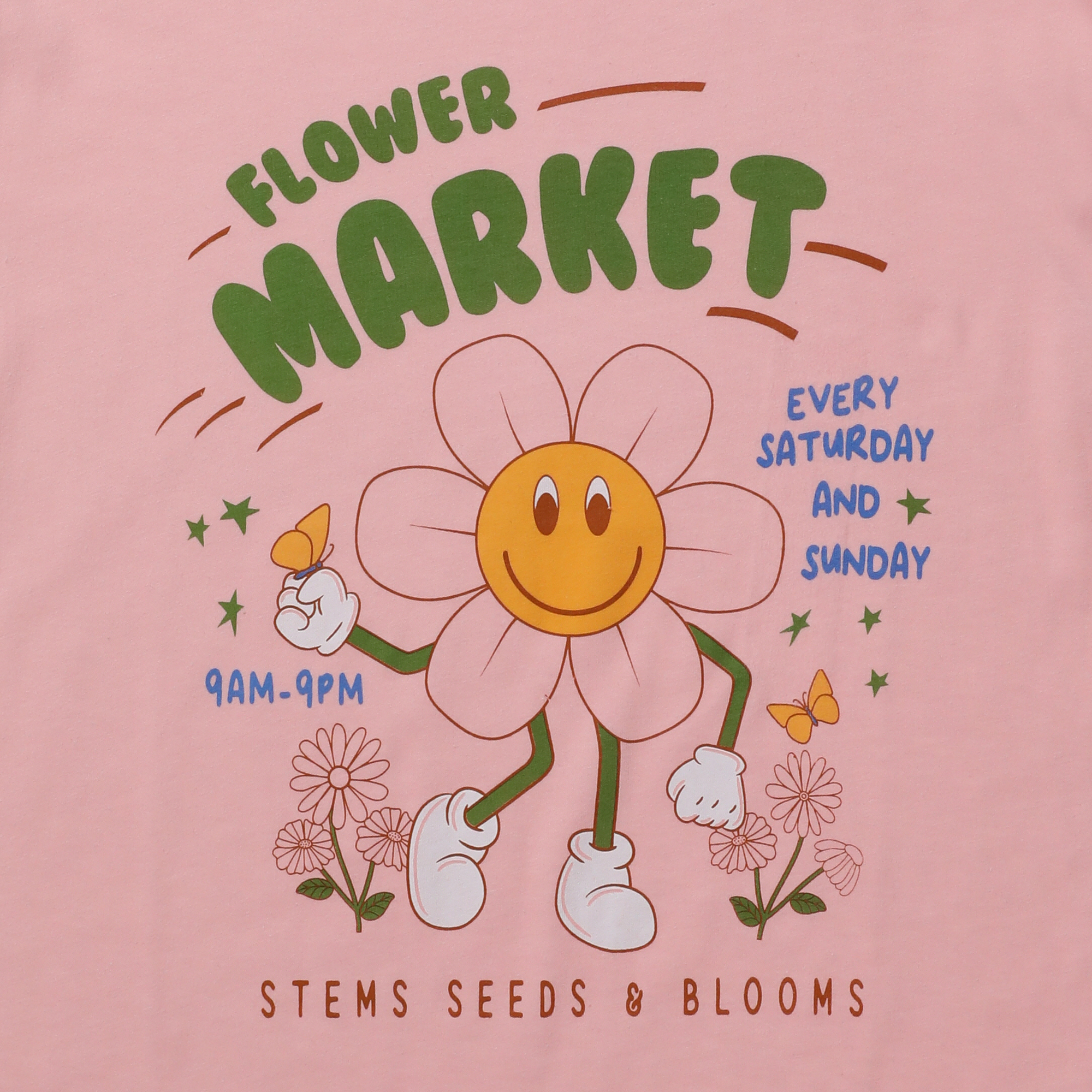 juniors flower market graphic tee