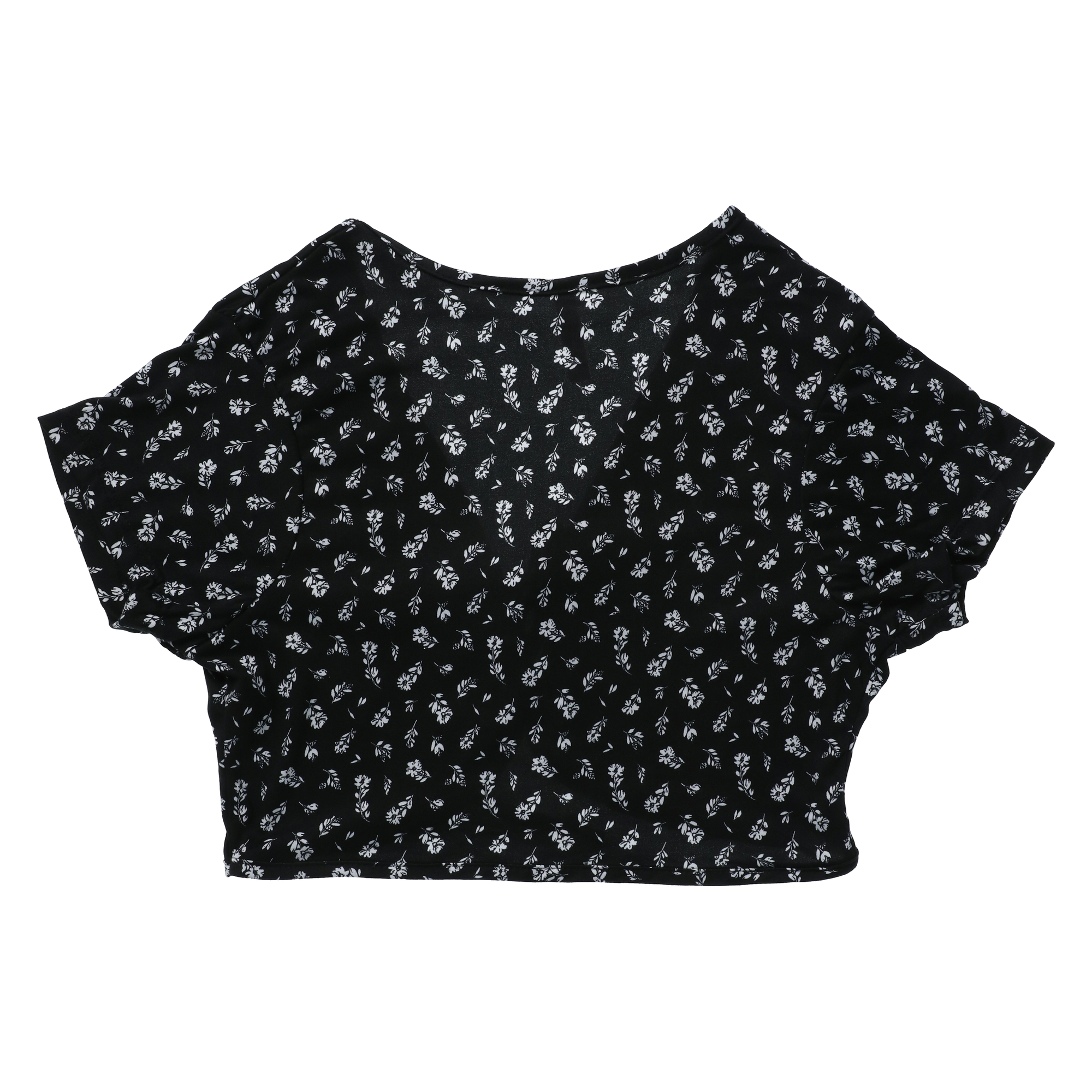 white short sleeve tie-front cardigan