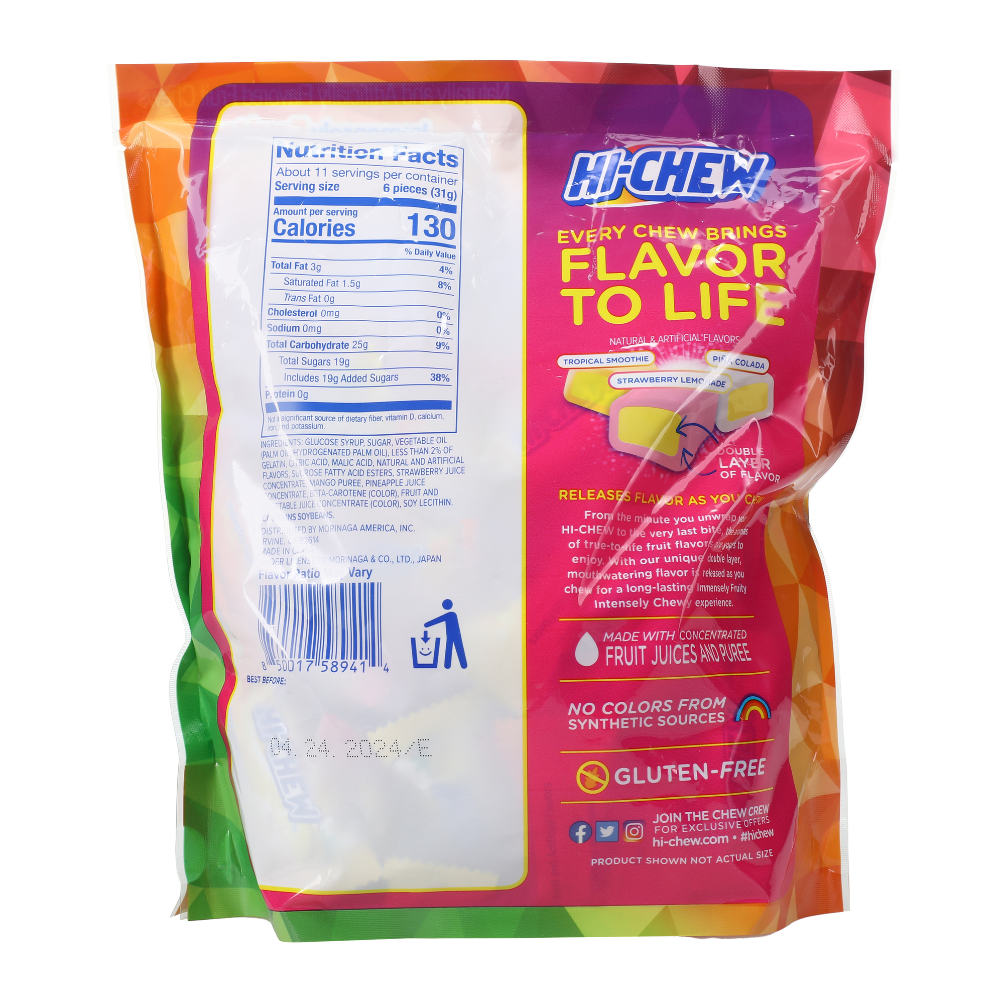 hi-chew™ fruit combos smoothie mix candy bag 11.65oz