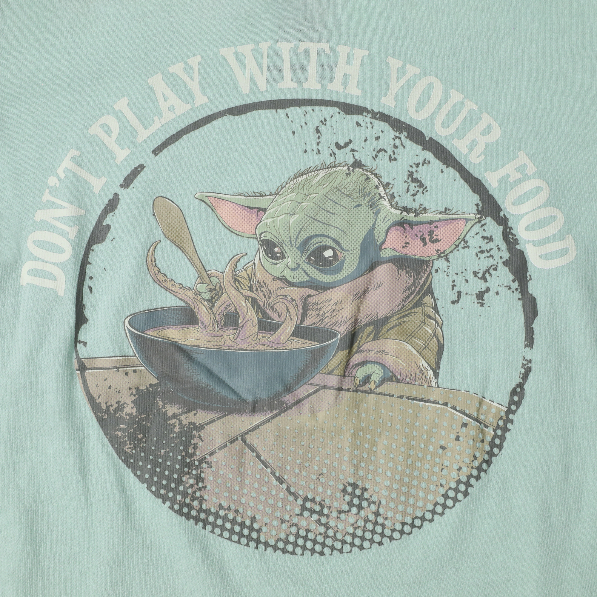 kid’s Grogu ‘don’t play with your food’ graphic tee