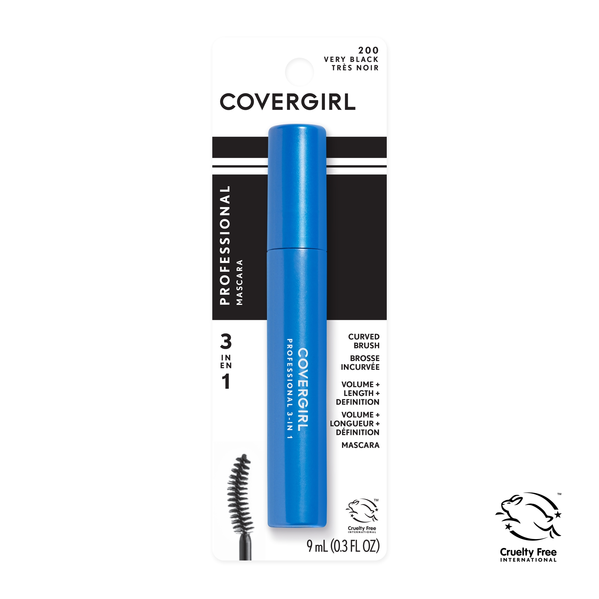 covergirl® 3-in-1 professional curved brush mascara