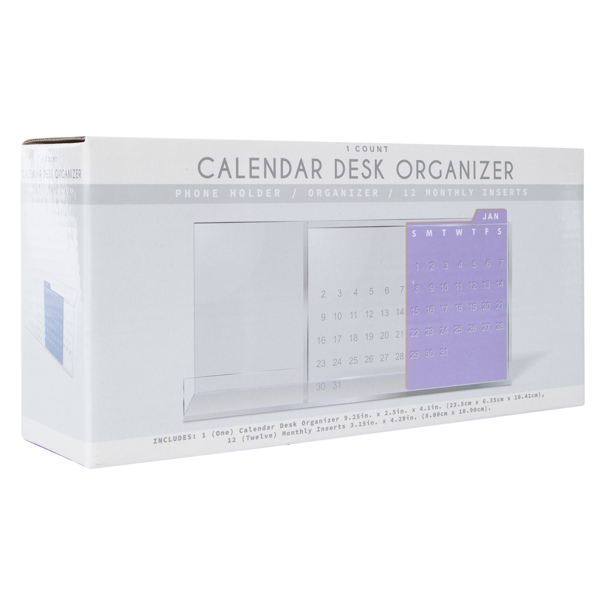 desk calendar & organizer 9.25in x 4.1in