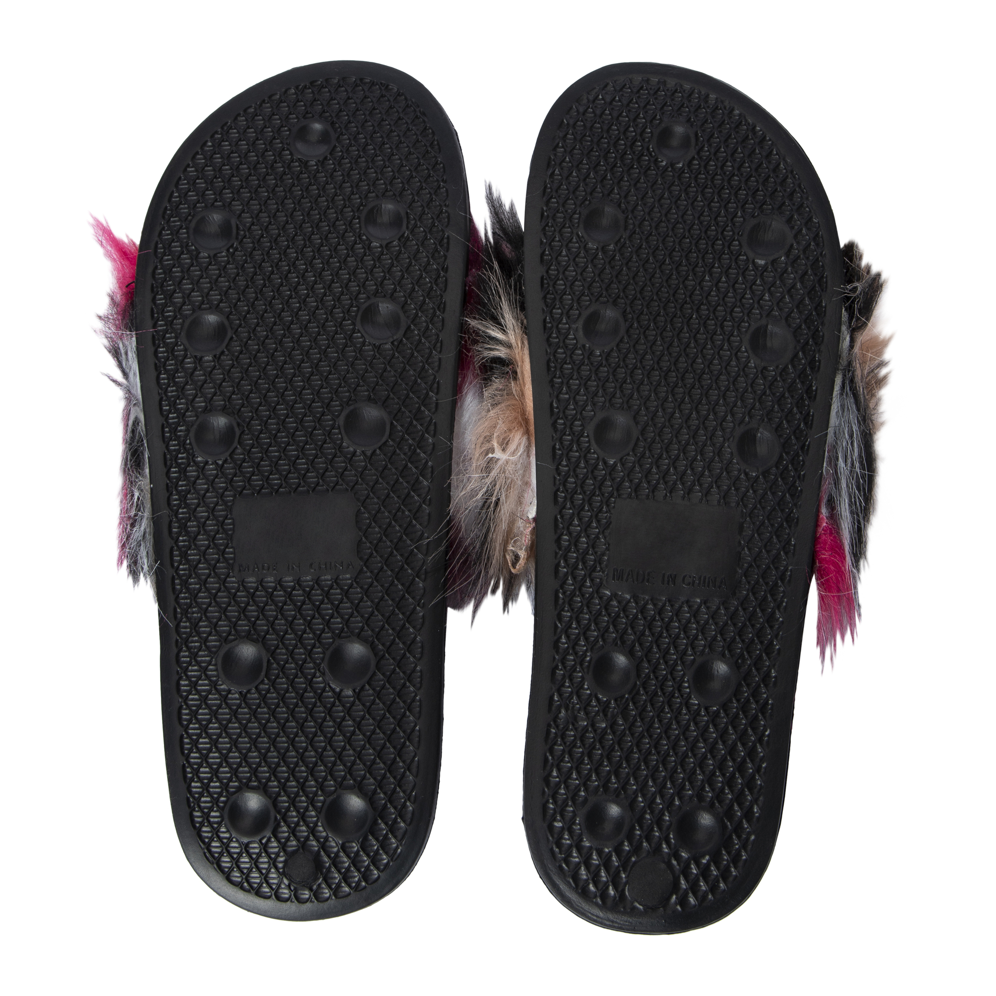 Tradecan Women's Furry Faux Fur Slides