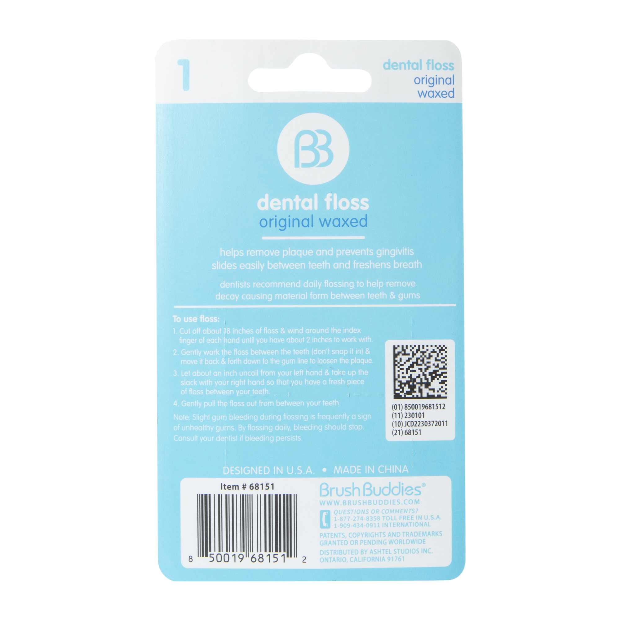 bb waxed dental floss 100yd
