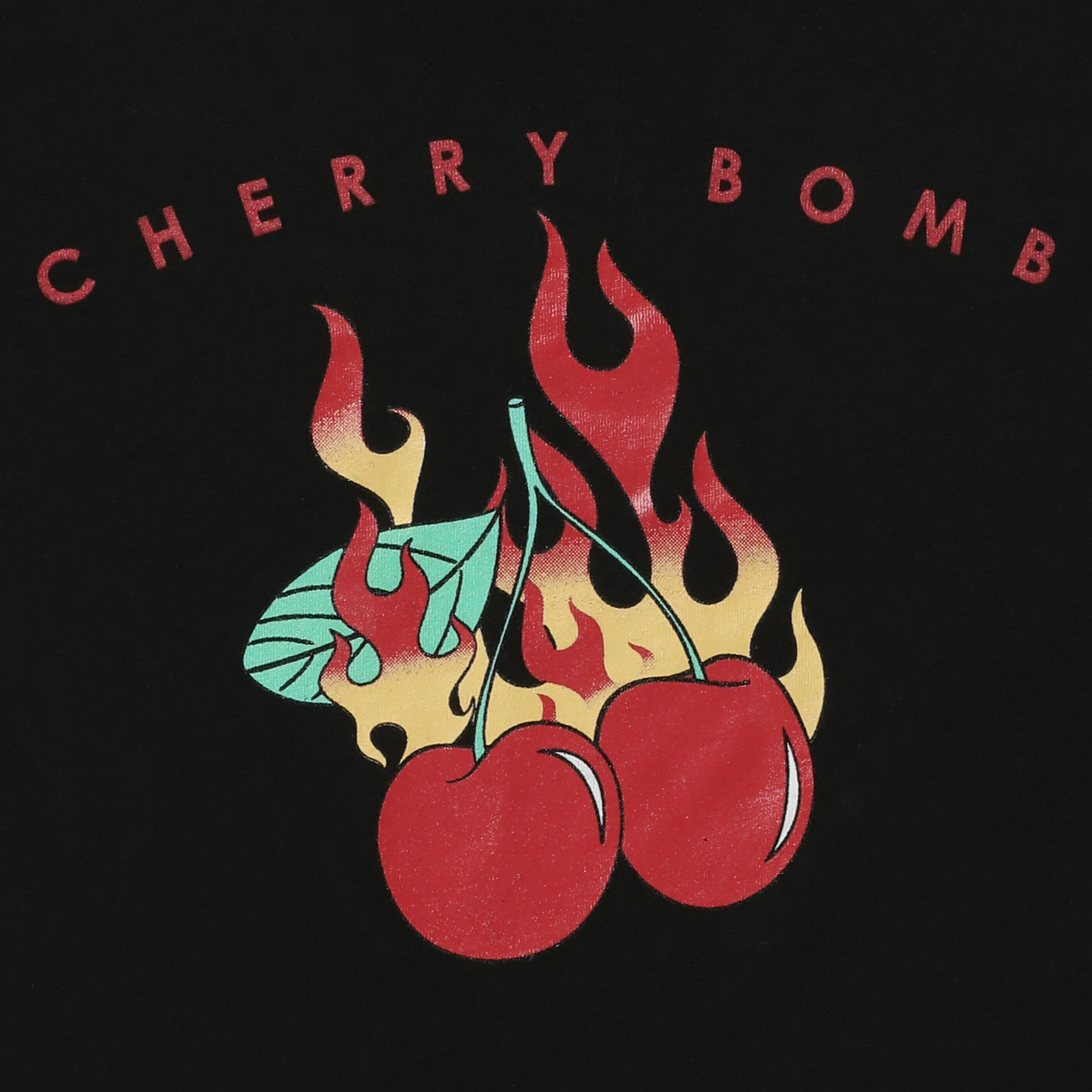 juniors cherry bomb graphic tee