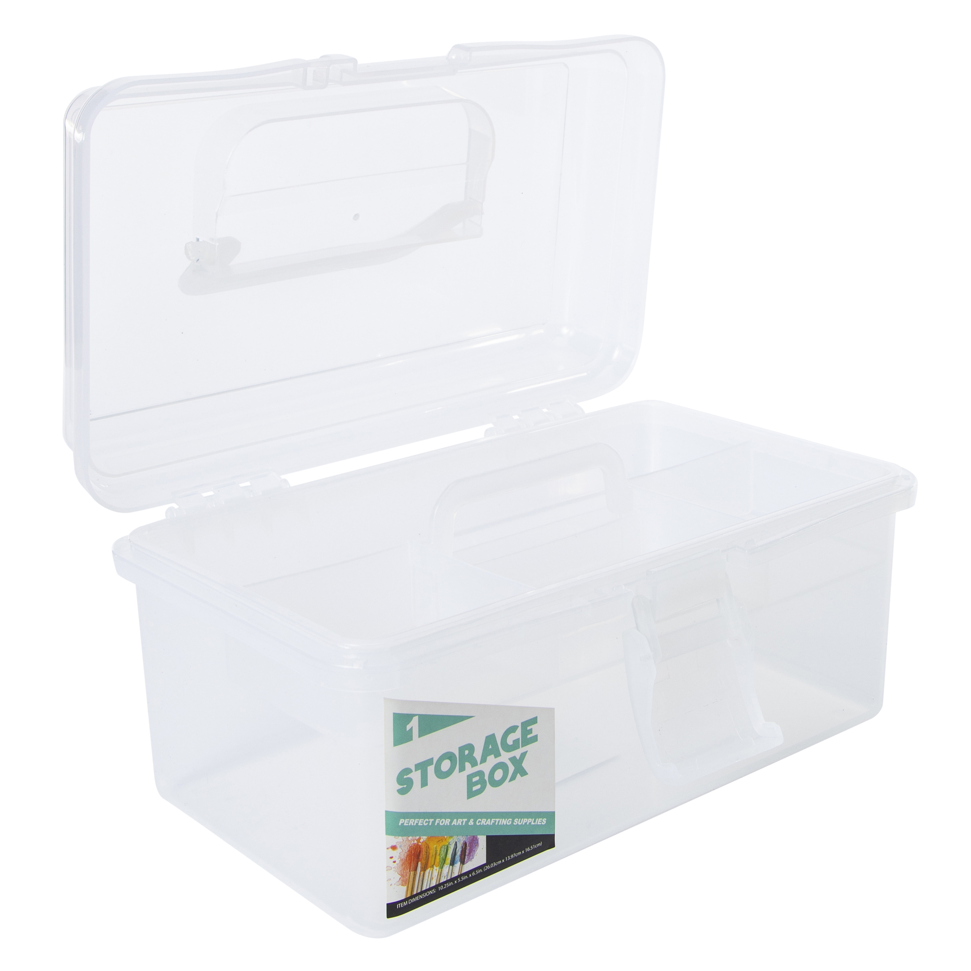 Storage Box With Lid 10.25in x 6.5in - Clear