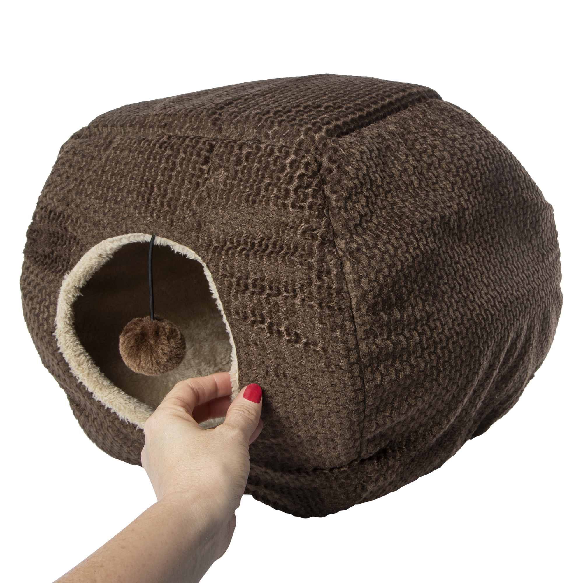 2-in-1 pop-up cat bed & hut