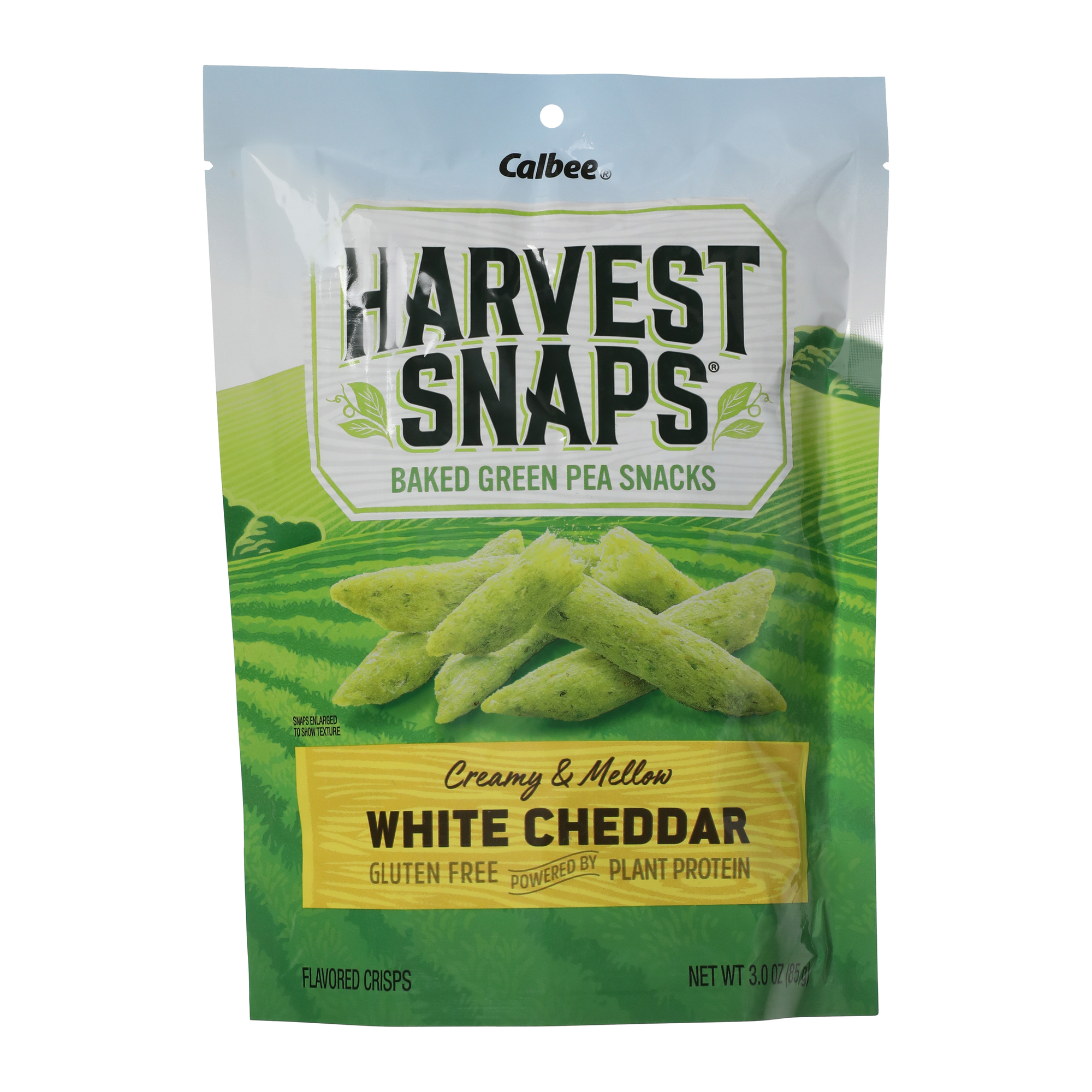 harvest snaps® white cheddar baked green pea snacks 3oz