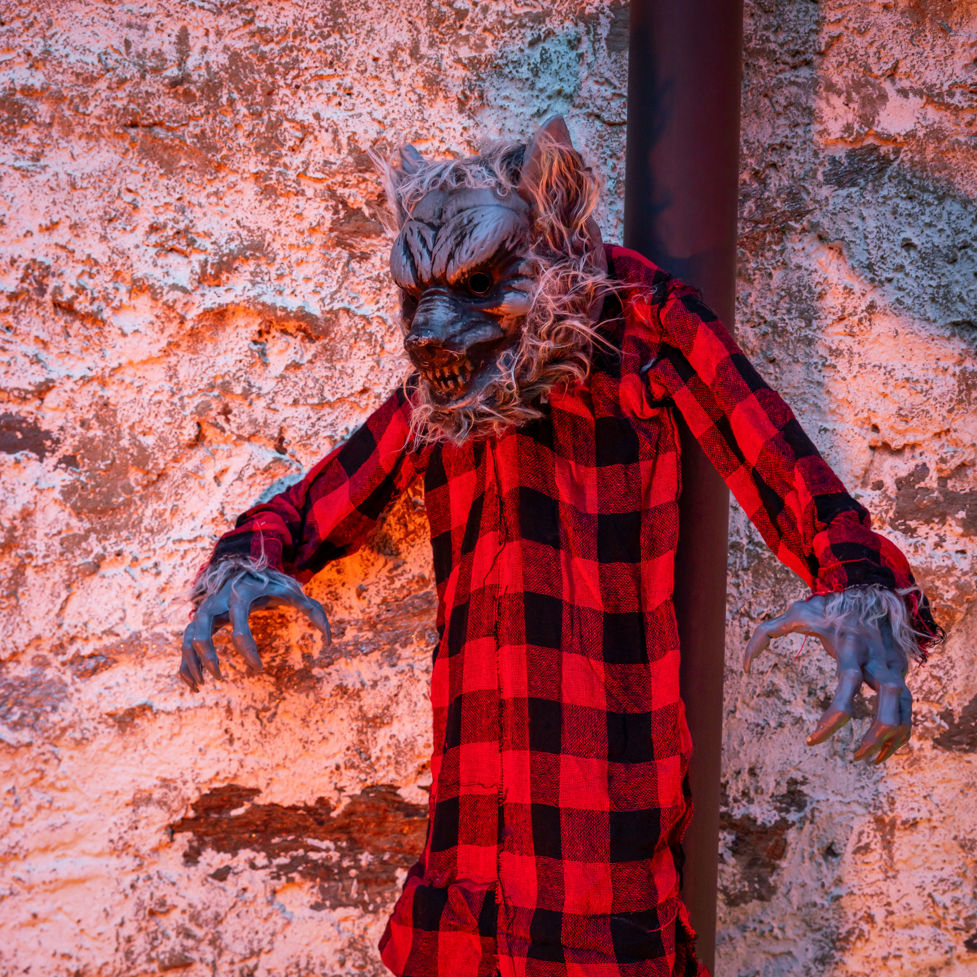 standing werewolf halloween lawn spike decoration 5ft