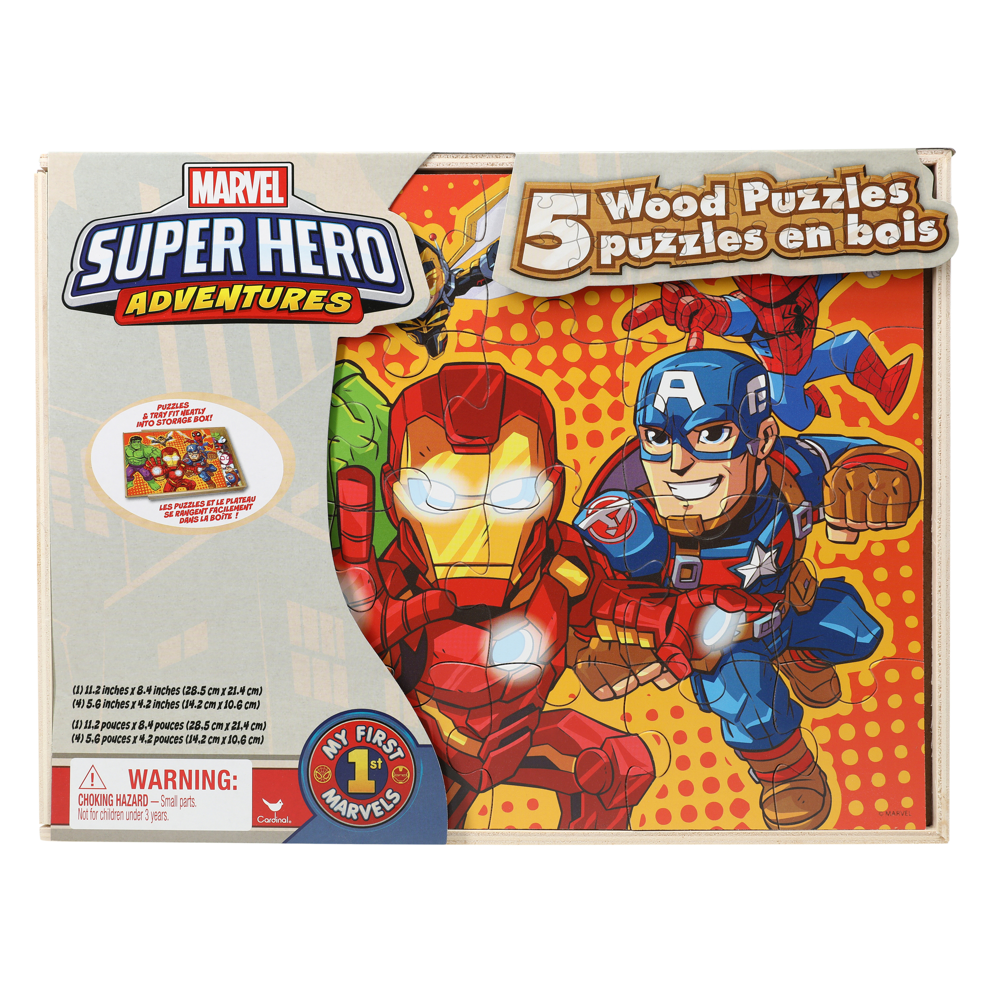 marvel® super hero adventures 5 wood puzzles set | Five Below
