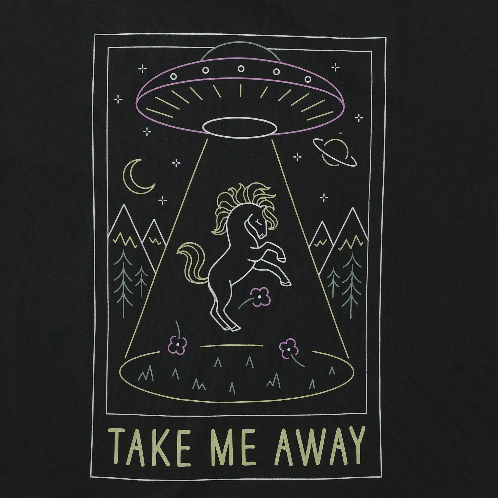 juniors aliens ‘take me away’ graphic tee