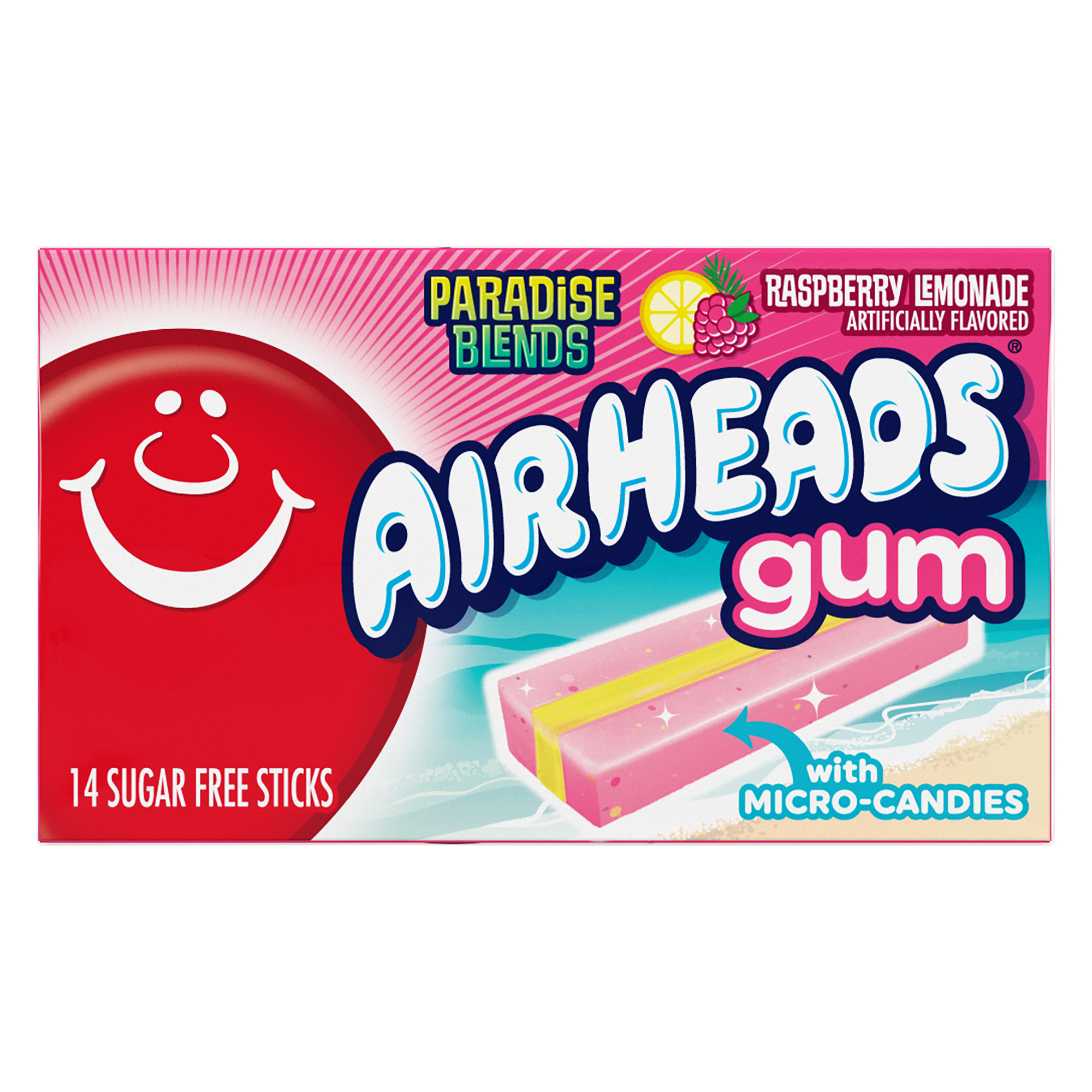 airheads® paradise blends raspberry lemonade gum 14-count