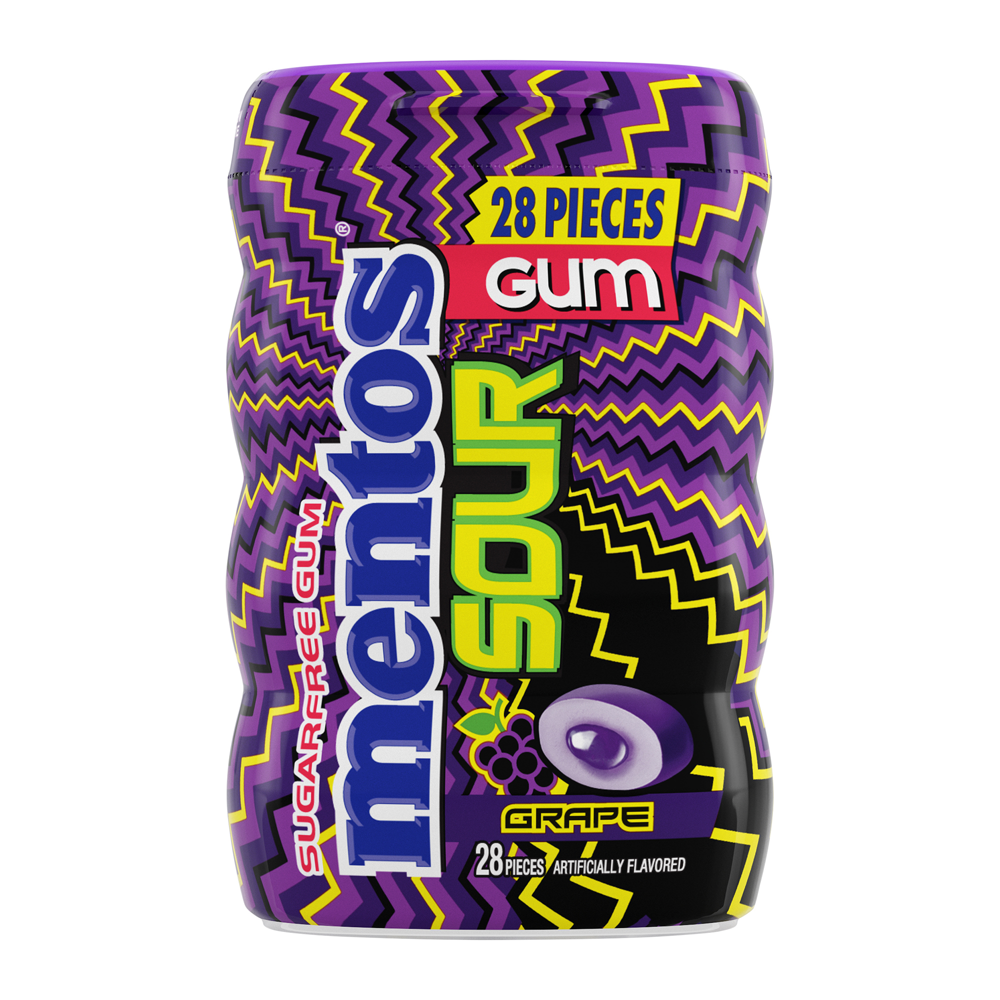 mentos® sour grape sugar-free gum 28-piece
