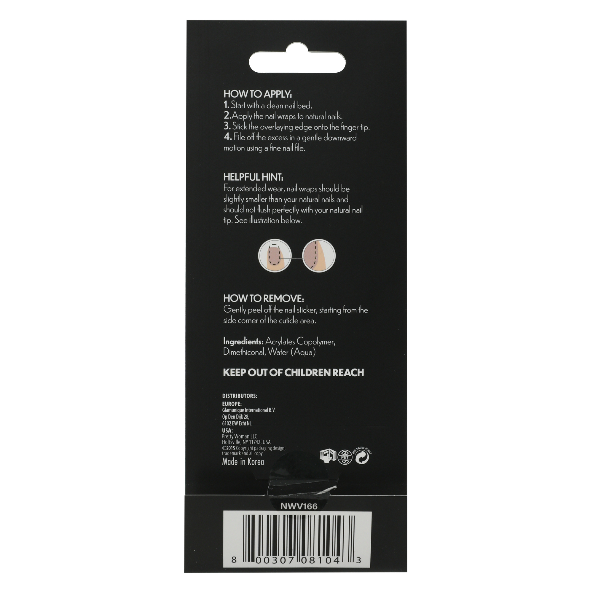 halloween nail wraps 24-piece set