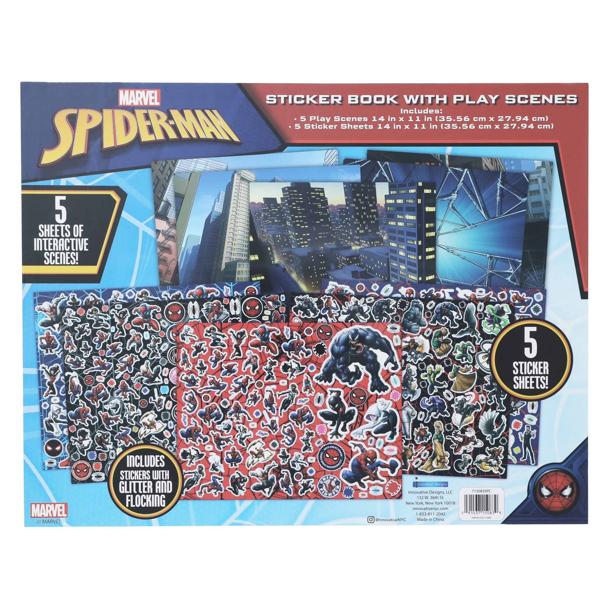 Spider-Man jumbo sticker book with play scenes