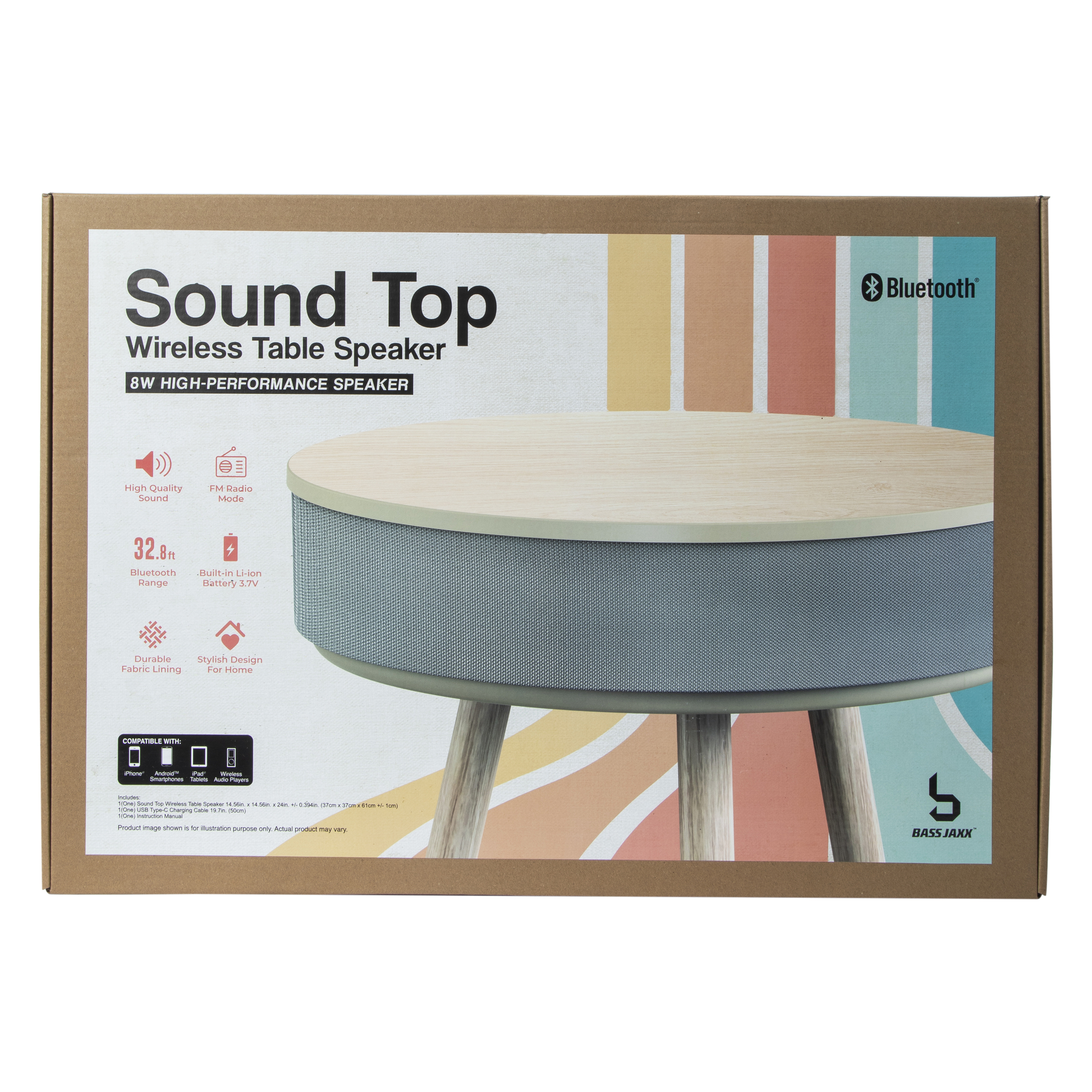 Wireless online speaker table