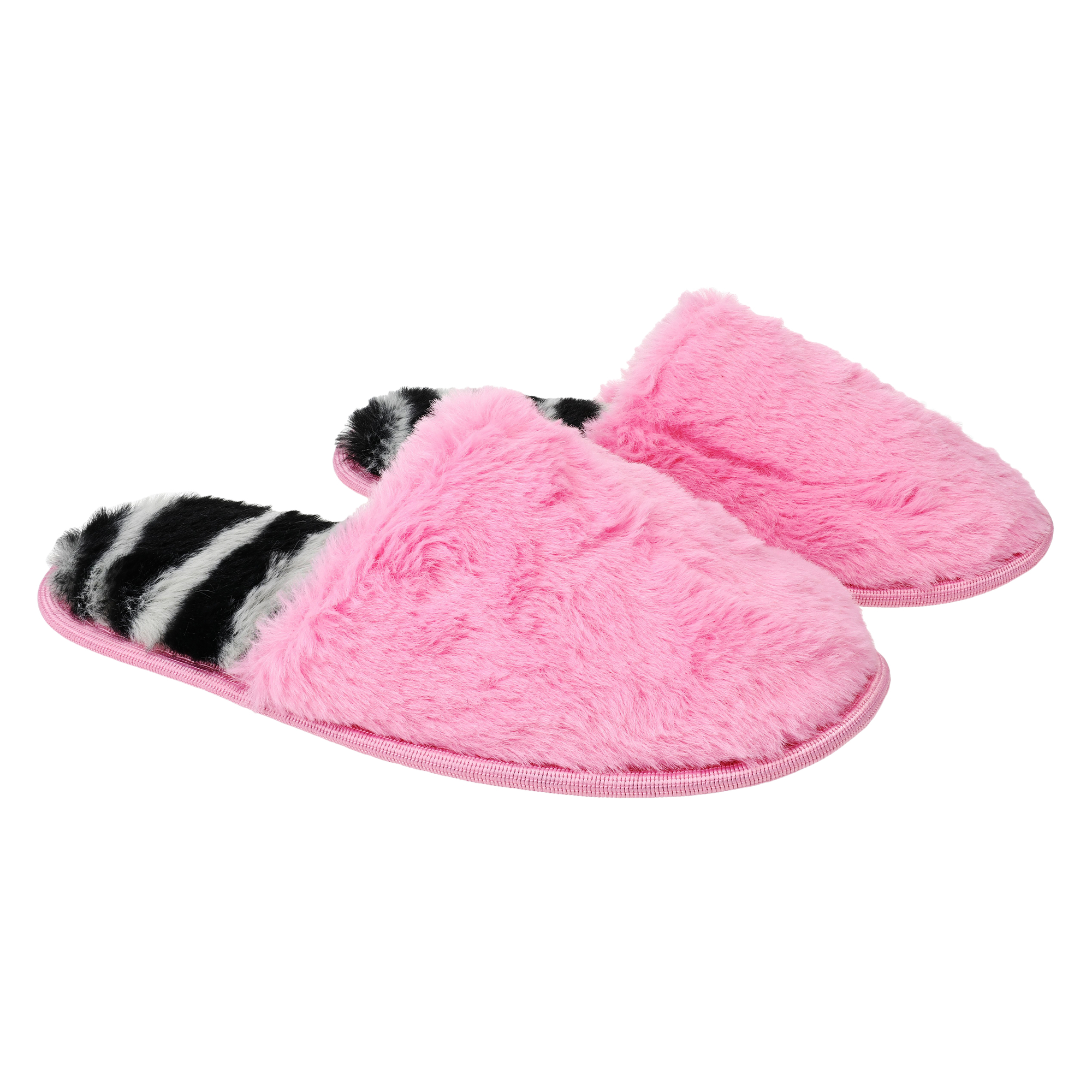 Ladies Fuzzy Scuff Slippers