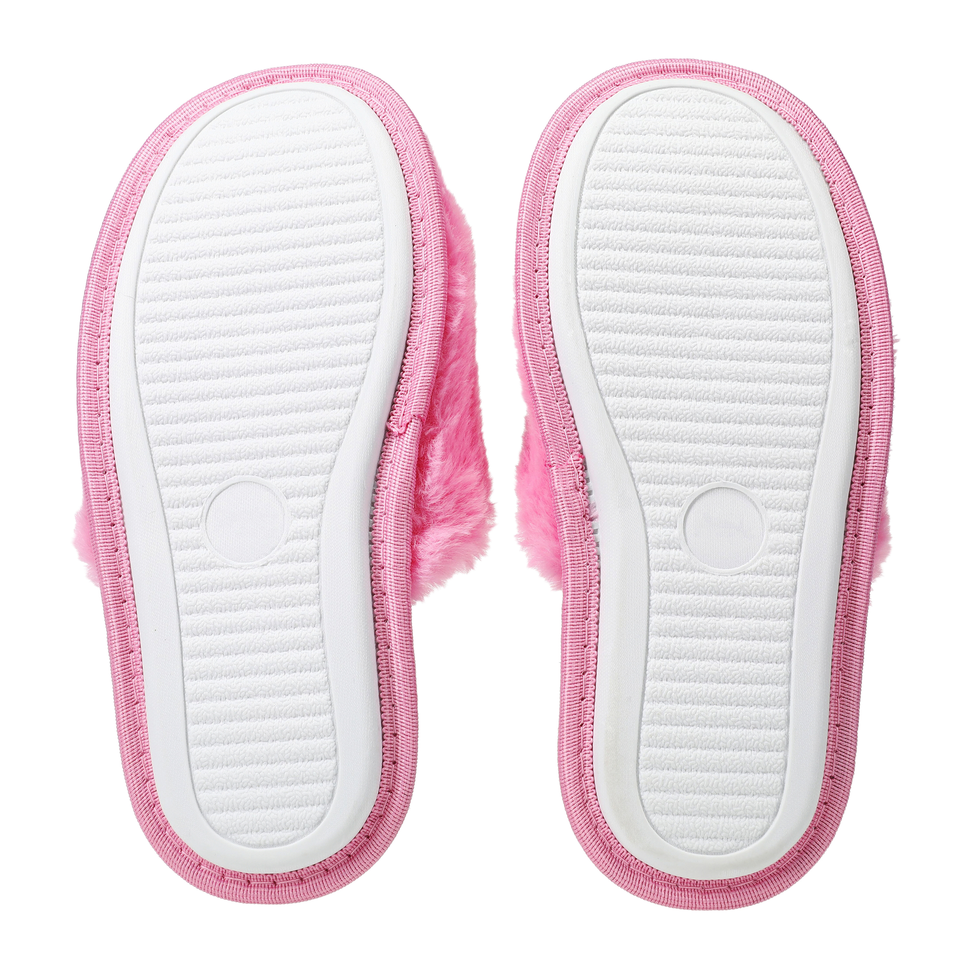 Ladies Fuzzy Scuff Slippers