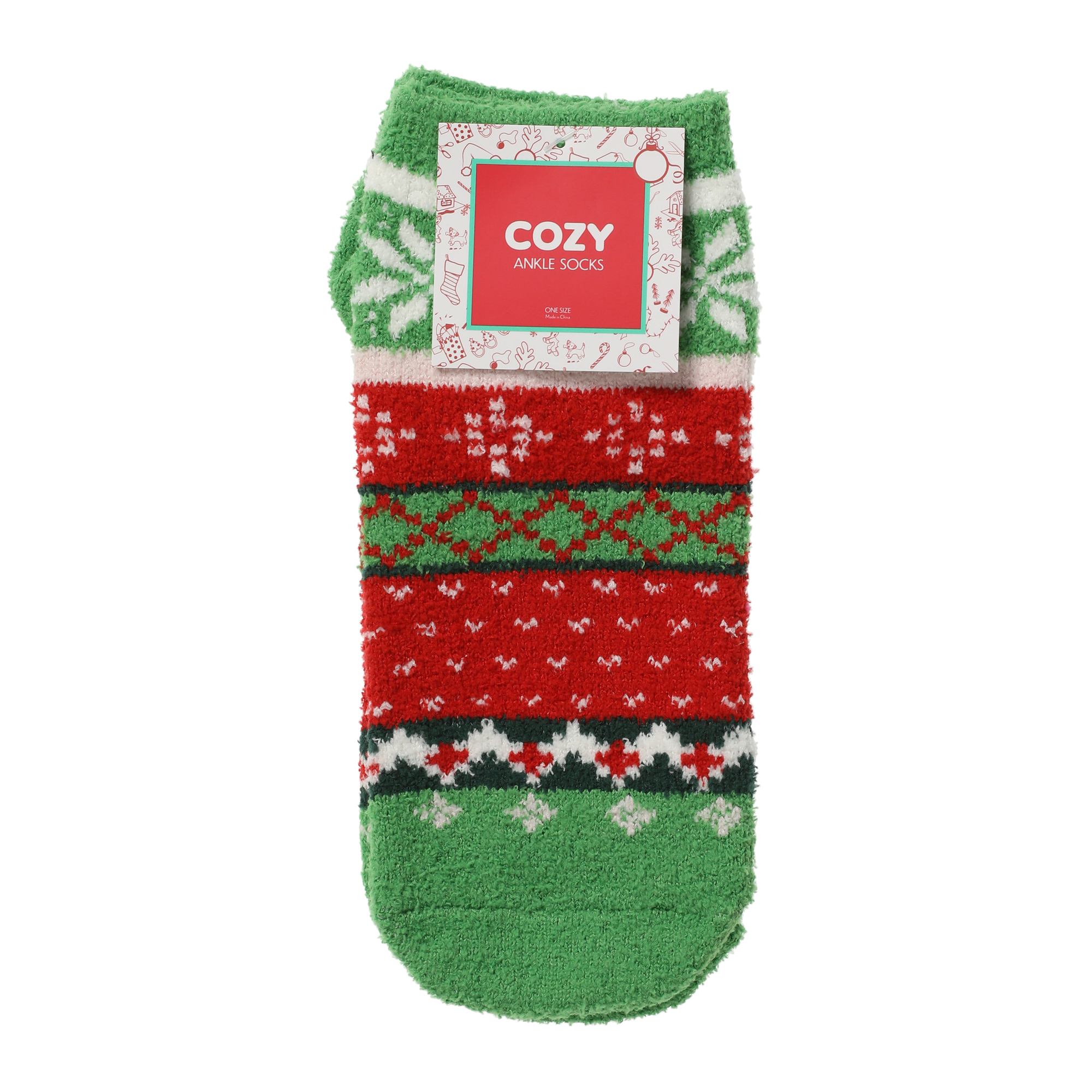 ladies cozy holiday ankle socks