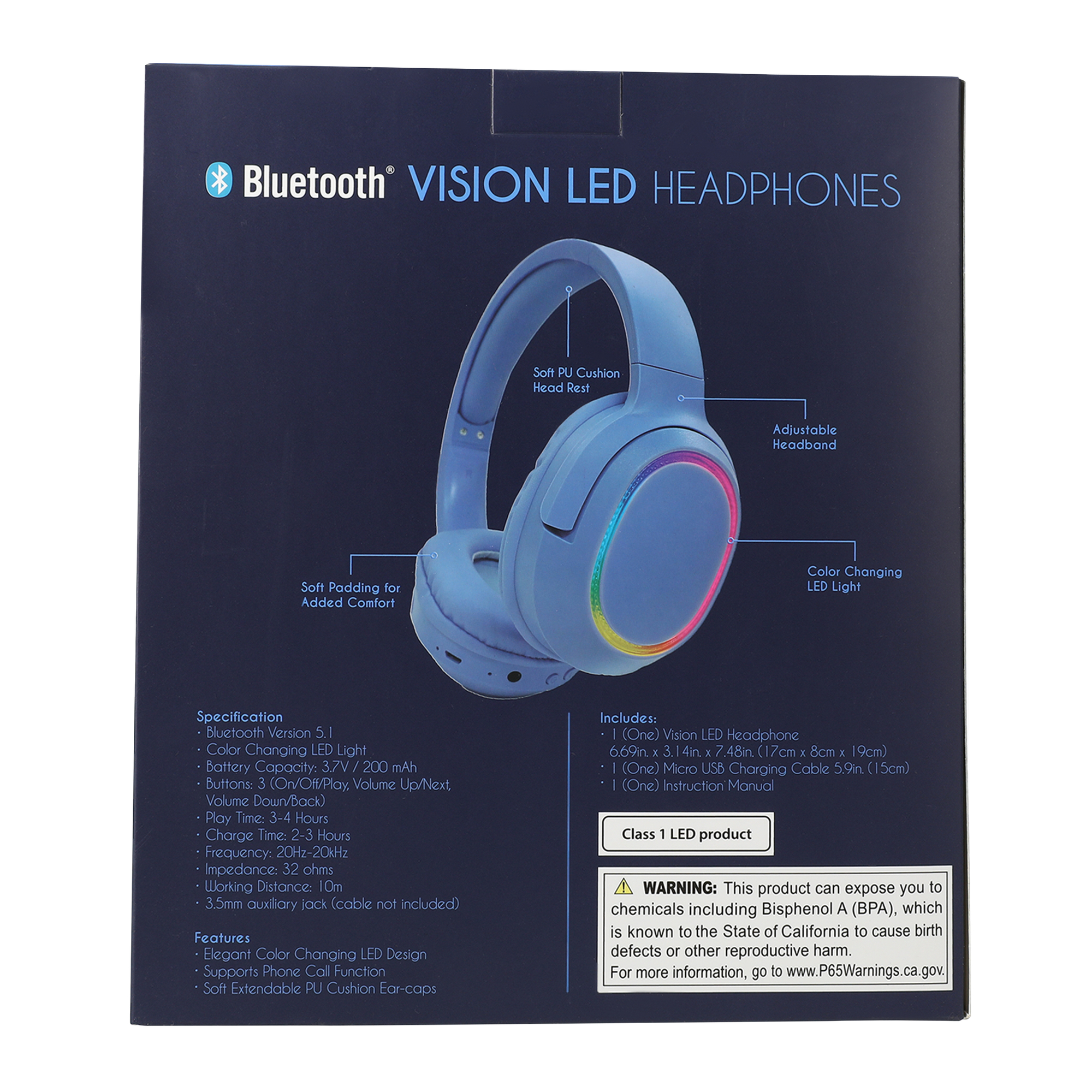 Five Below Vision color changing LED bluetooth wireless