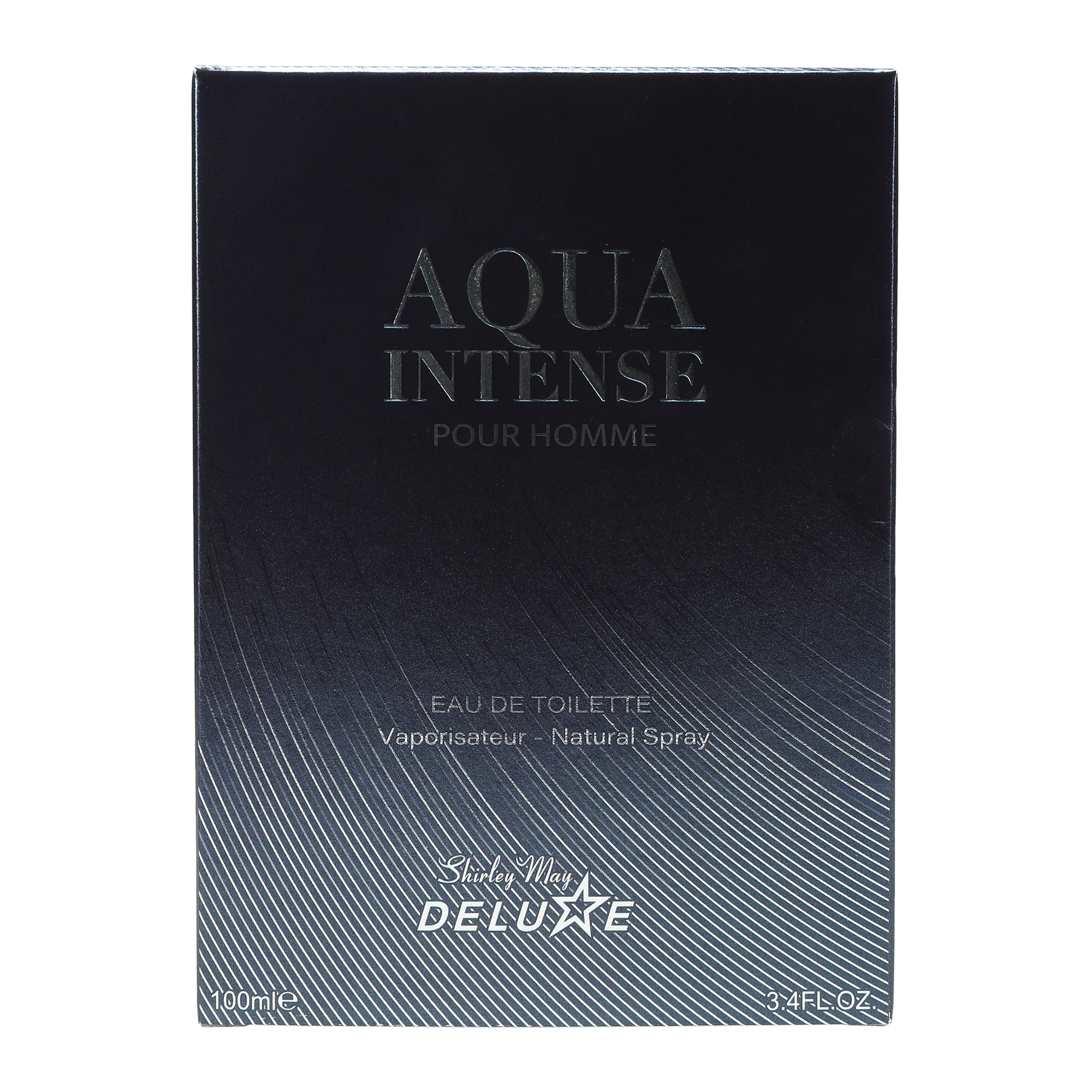 aqua intense eau de toilette by shirley may deluxe 3.4 fl.oz